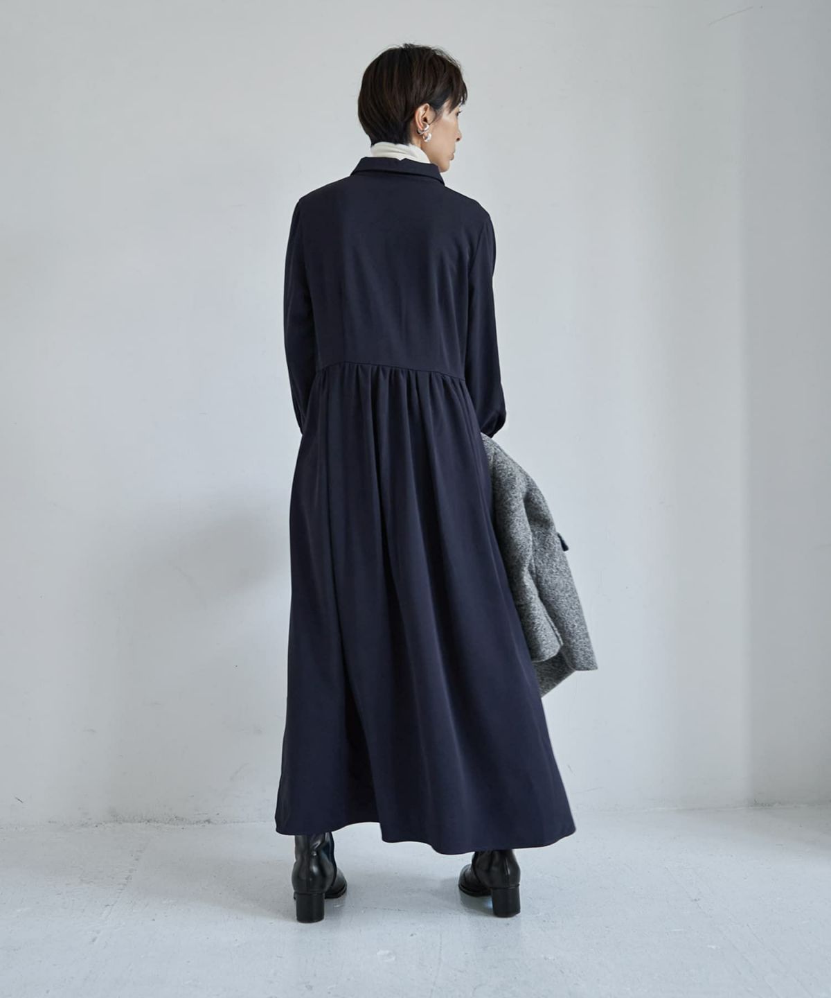 着用イメージ 168cm 着用サイズ 02 ネイビー