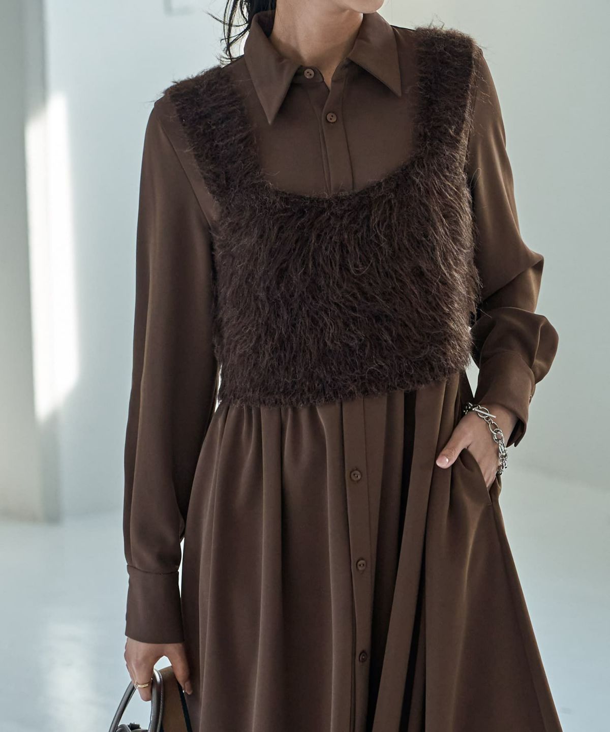 着用イメージ 168cm 着用サイズ 02 ブラウン