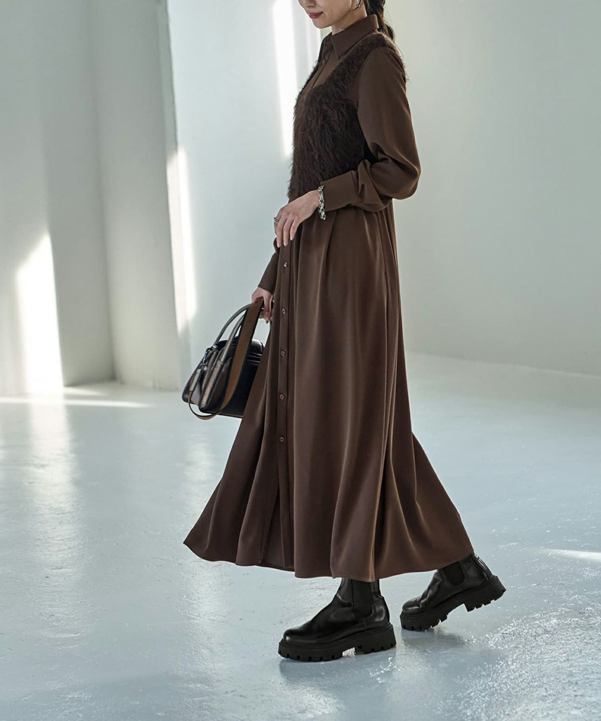 着用イメージ 168cm 着用サイズ 02 ブラウン