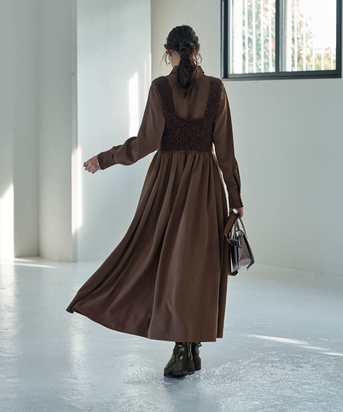 着用イメージ 168cm 着用サイズ 02 ブラウン