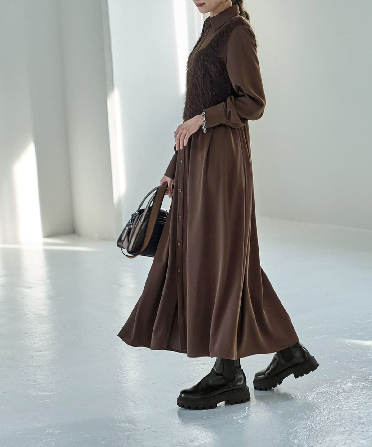 着用イメージ 168cm 着用サイズ 02 ブラウン