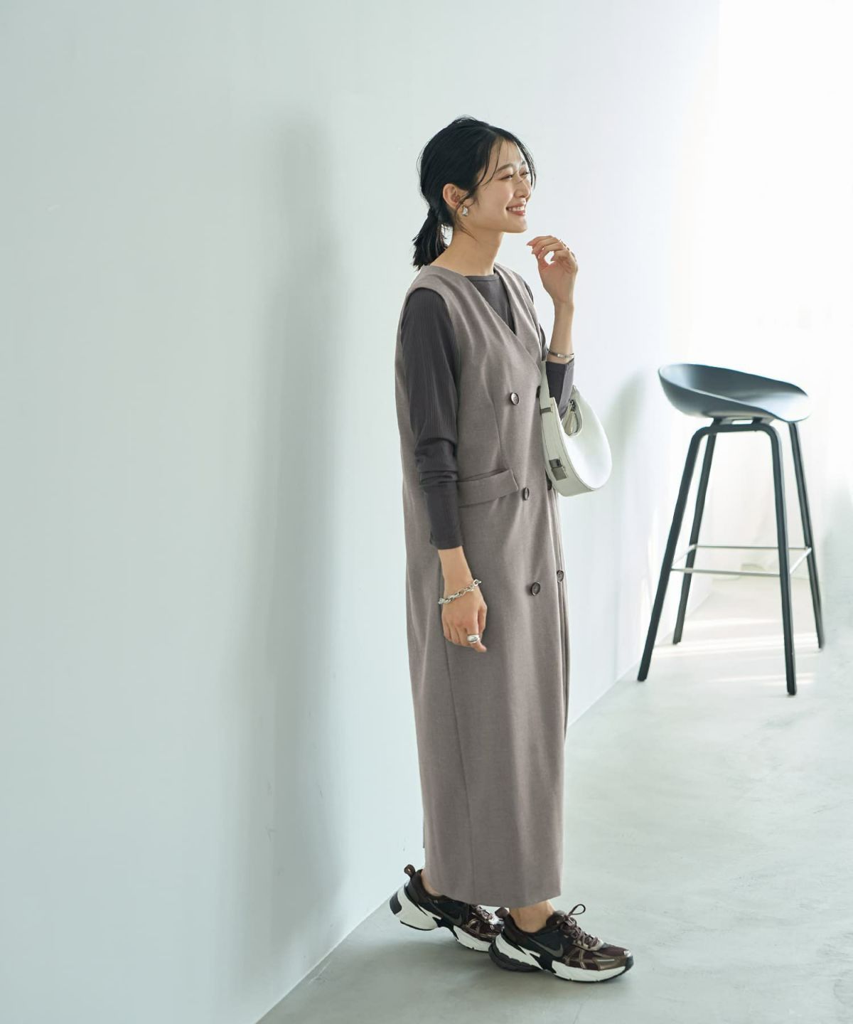 着用イメージ 164cm 02サイズ グレー