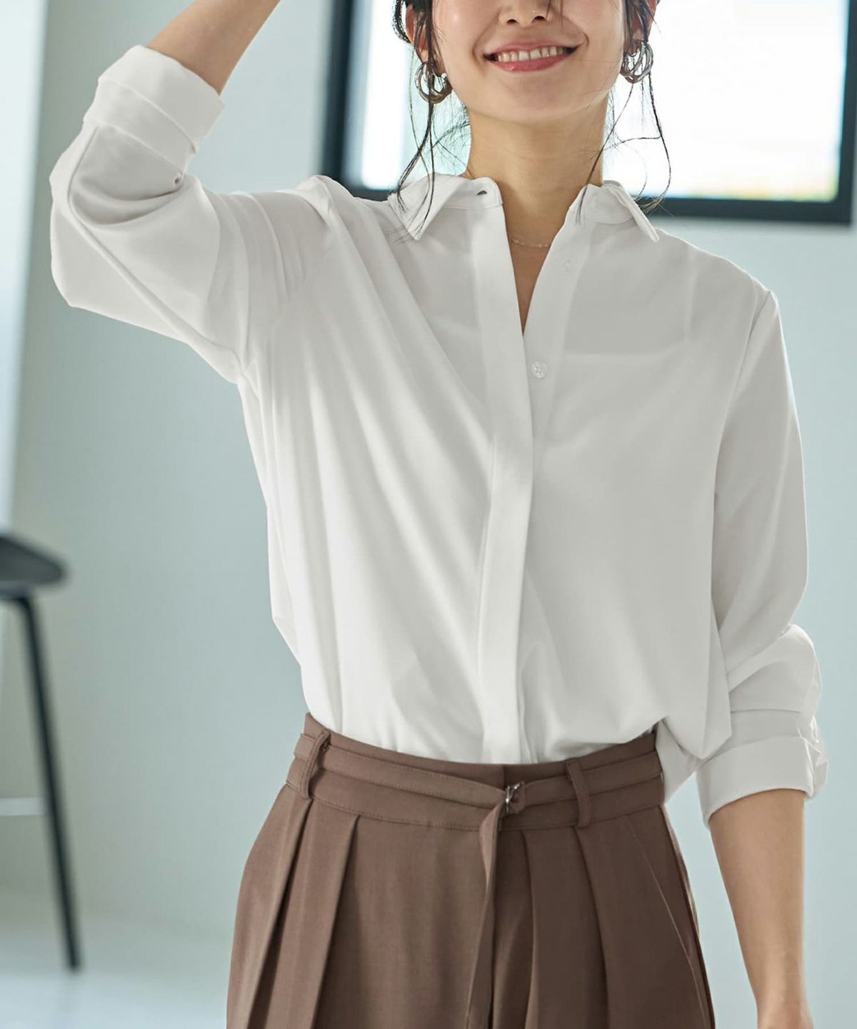 着用イメージ 165cm ホワイト