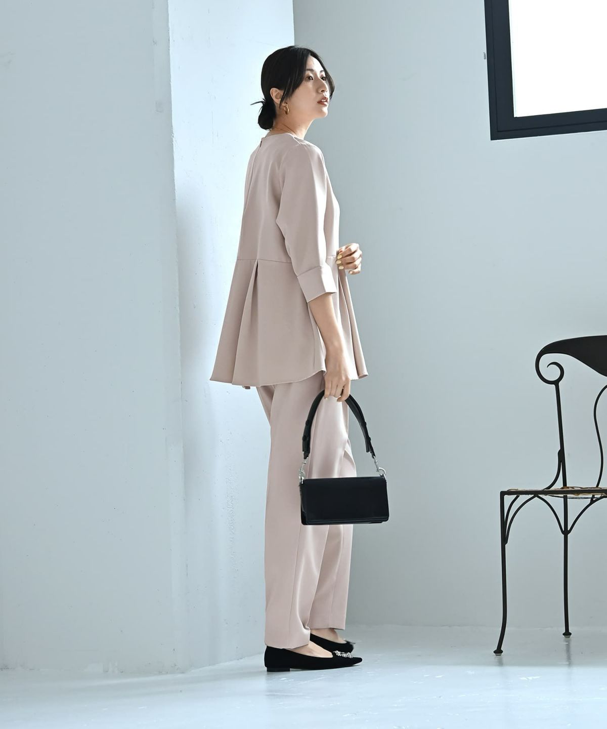 着用イメージ 170cm アイボリー