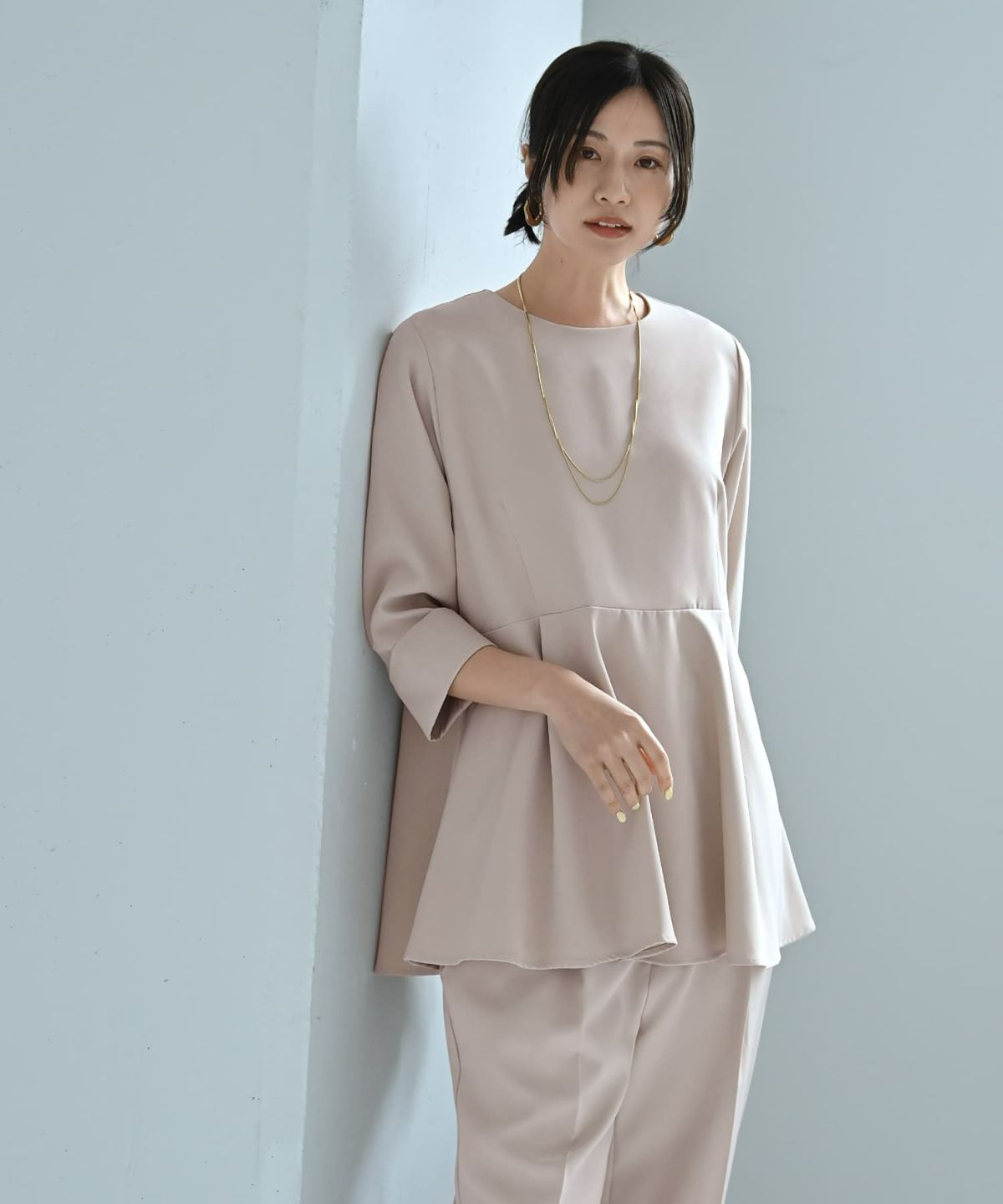 着用イメージ 170cm アイボリー