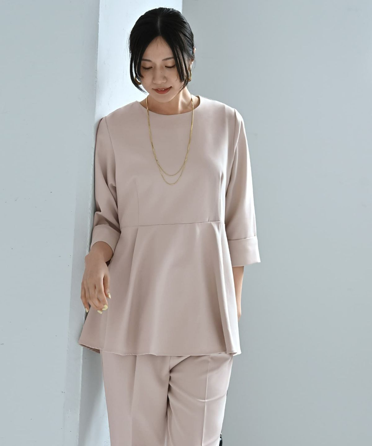 着用イメージ 170cm アイボリー