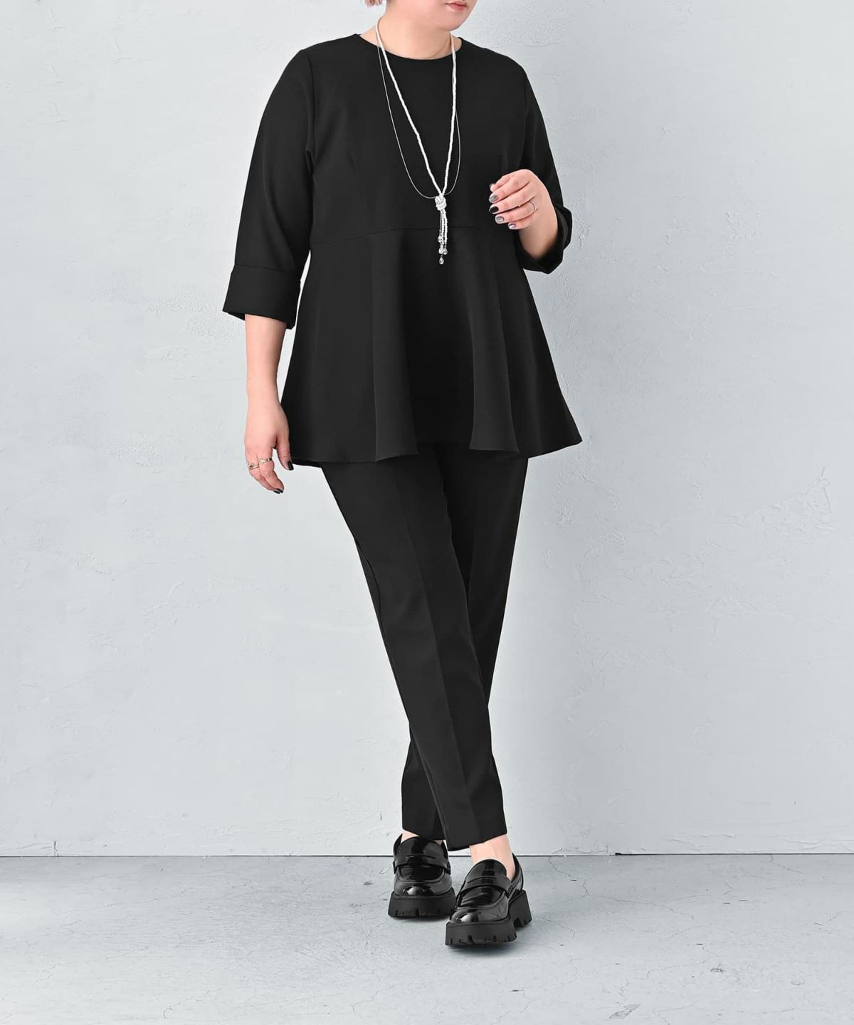 着用イメージ 163cm ブラック