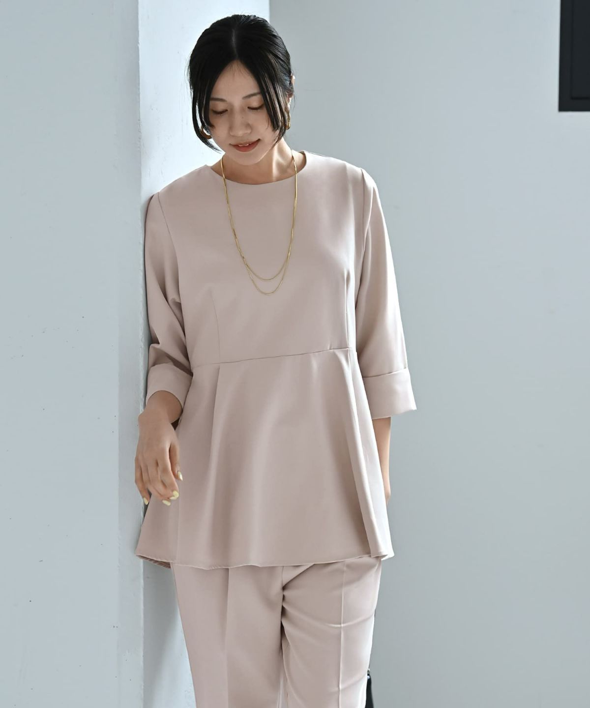 着用イメージ 170cm アイボリー