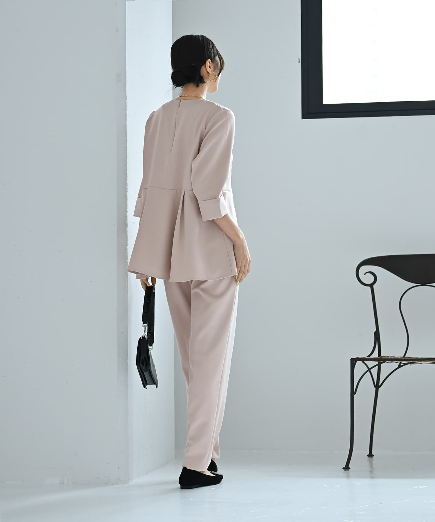 着用イメージ 170cm アイボリー