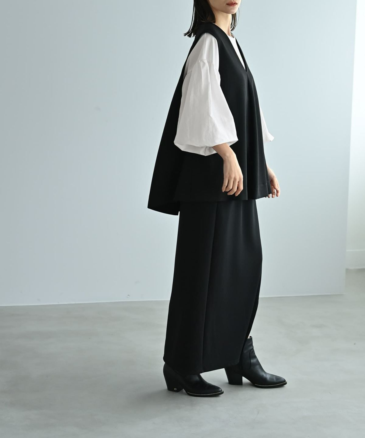 着用イメージ 170cm オフホワイト