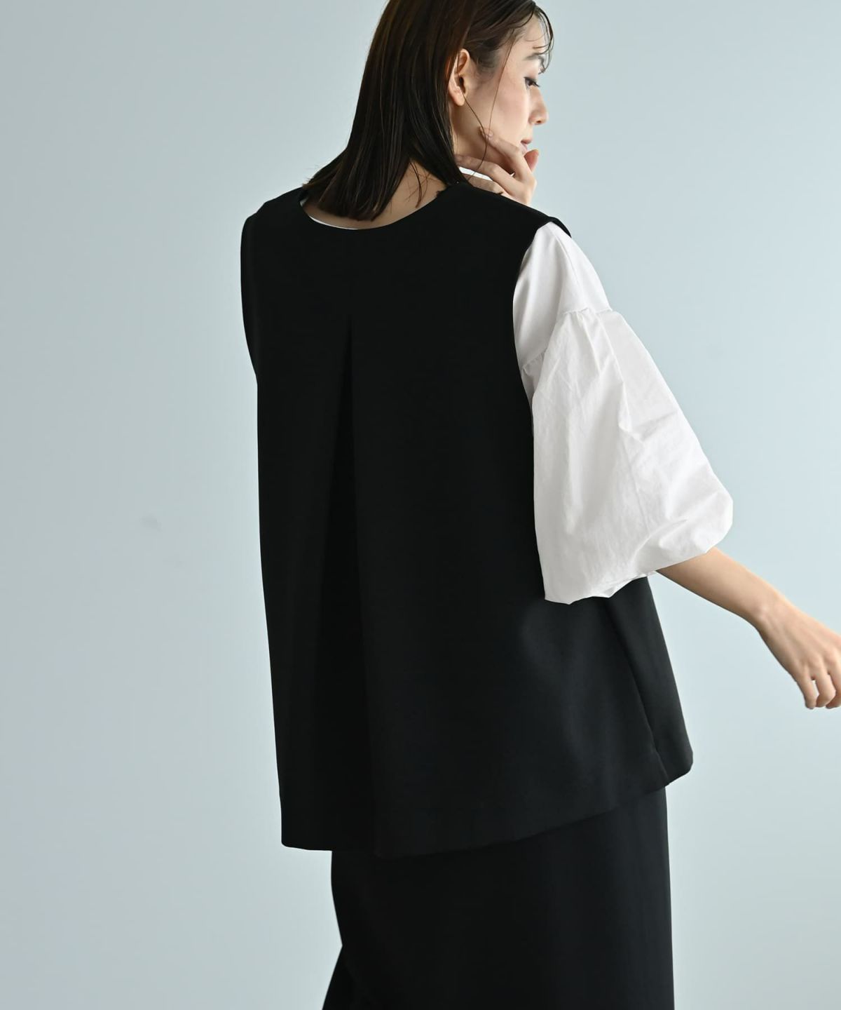 着用イメージ 170cm オフホワイト