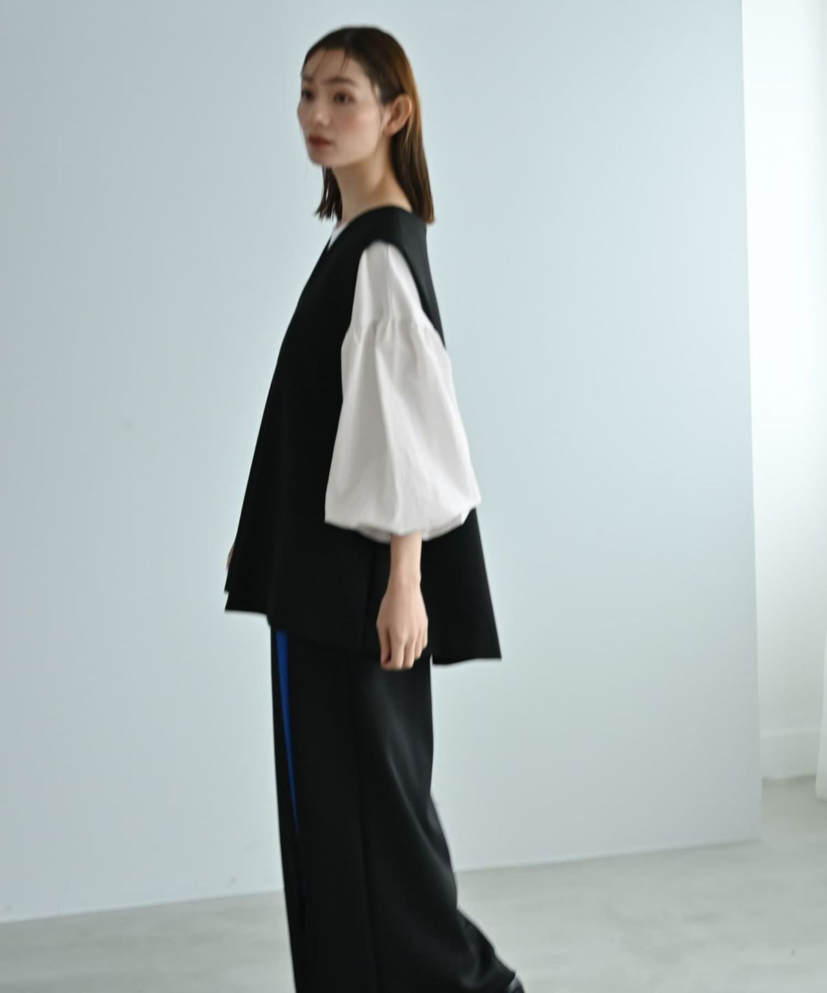 着用イメージ 170cm オフホワイト