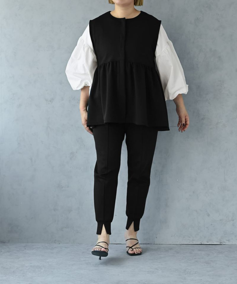 tシャツ 「BLK001」袖ボリュームカットソー レディース BLK001】袖ボリュームカットソー | おしゃれな大人レディース