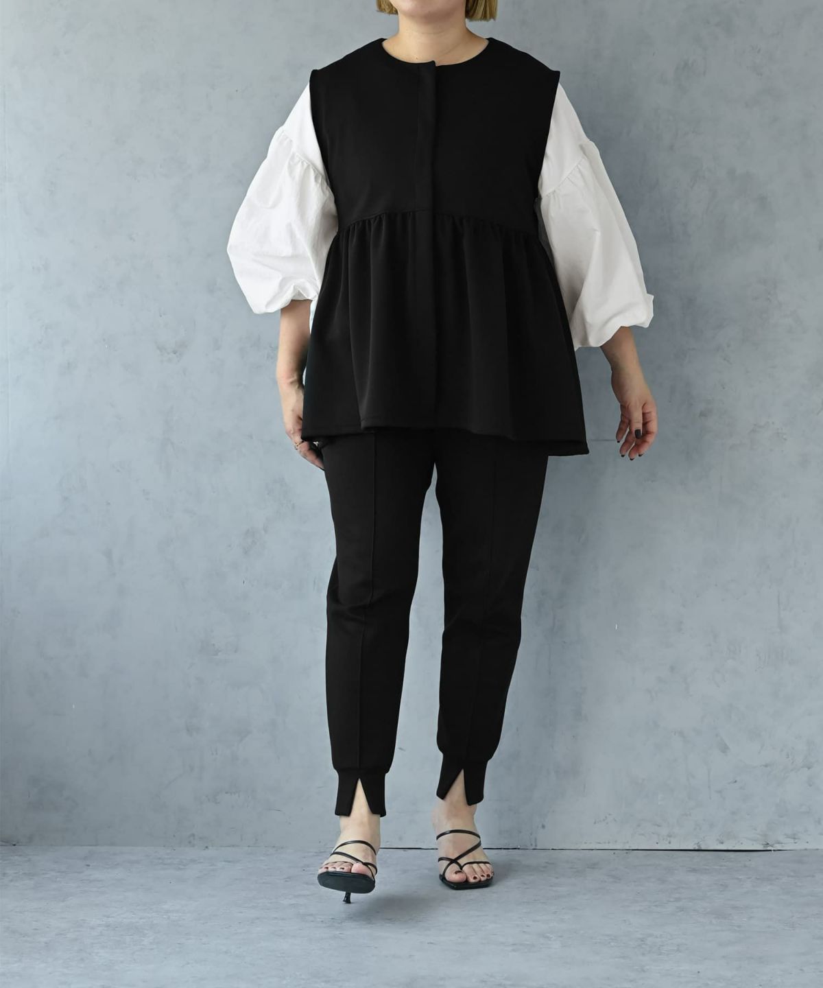 着用イメージ 163cm オフホワイト