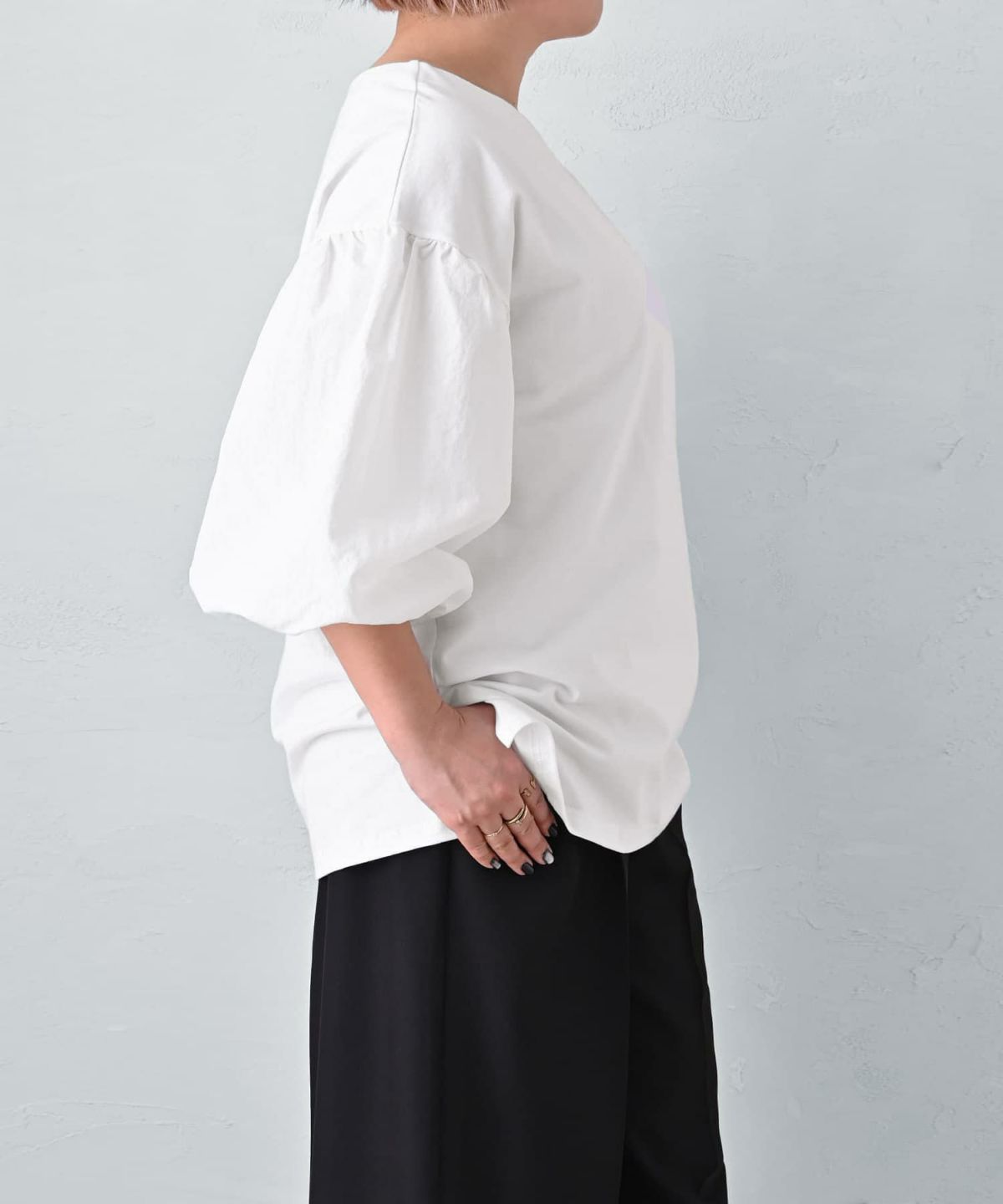 着用イメージ 163cm オフホワイト