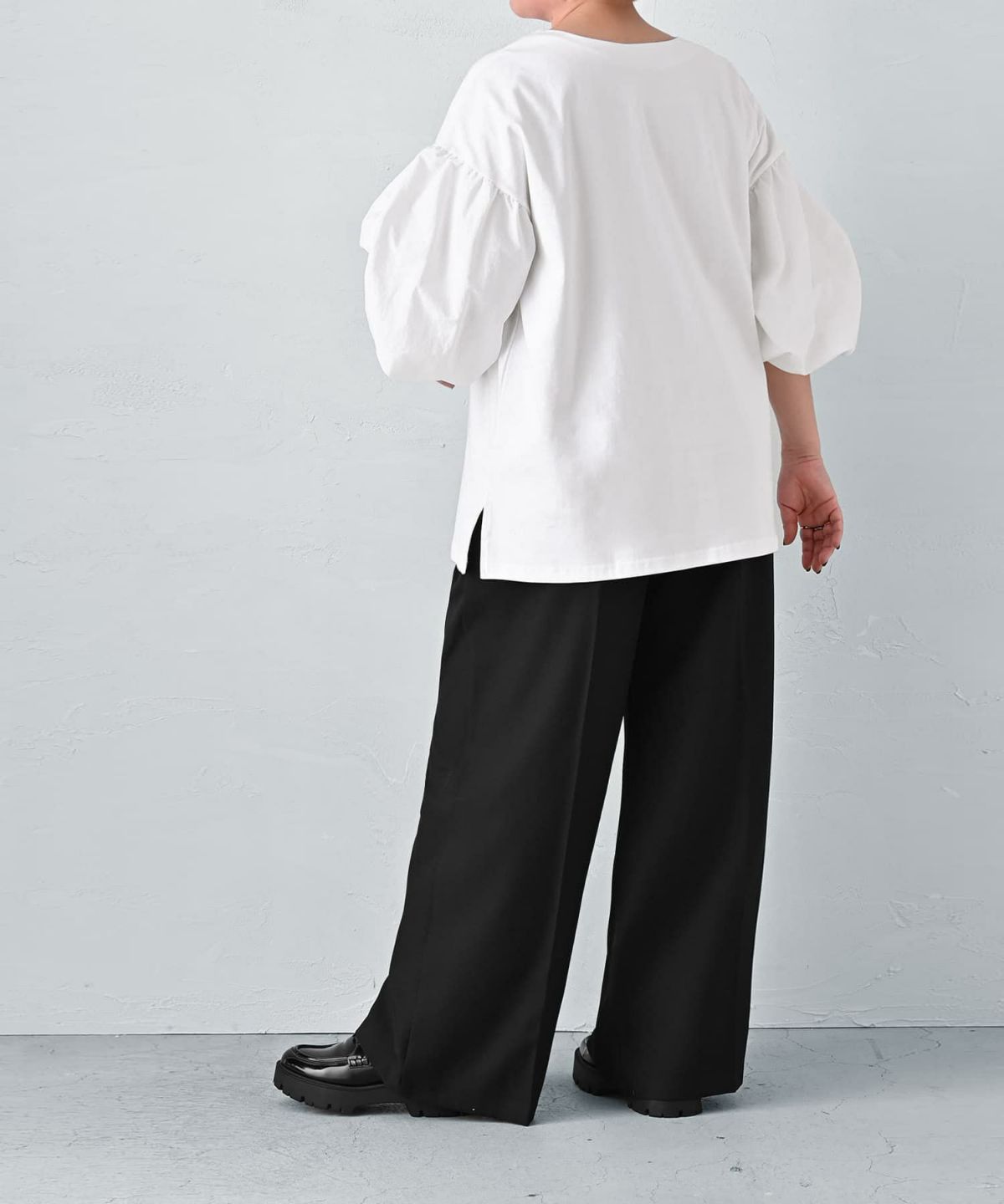 着用イメージ 163cm オフホワイト