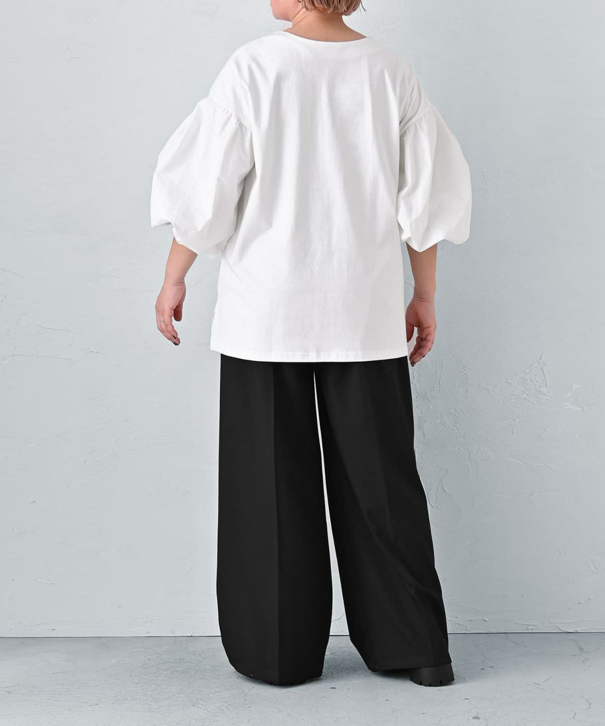 着用イメージ 163cm オフホワイト