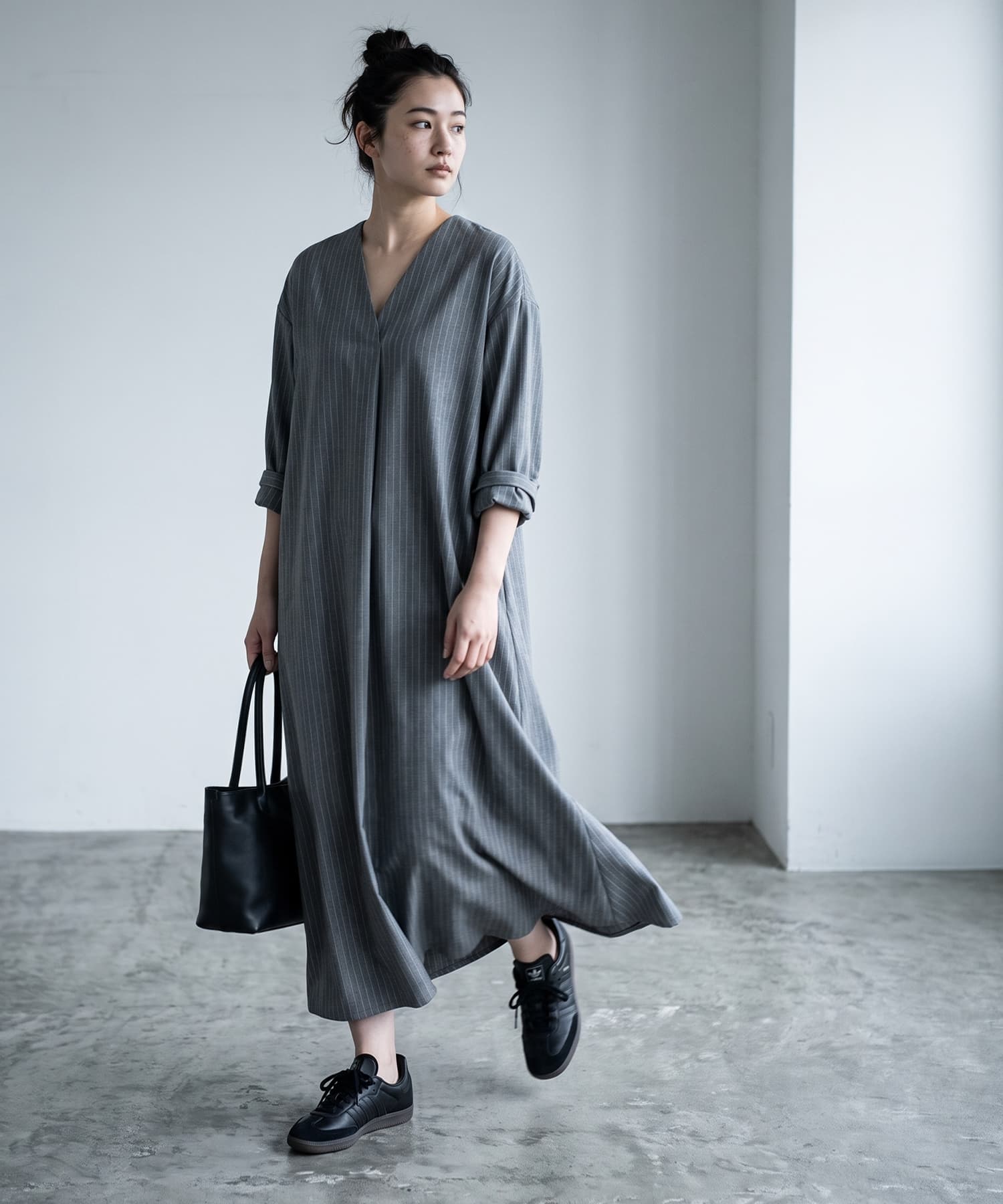 着用イメージ 170cm ネイビー Long