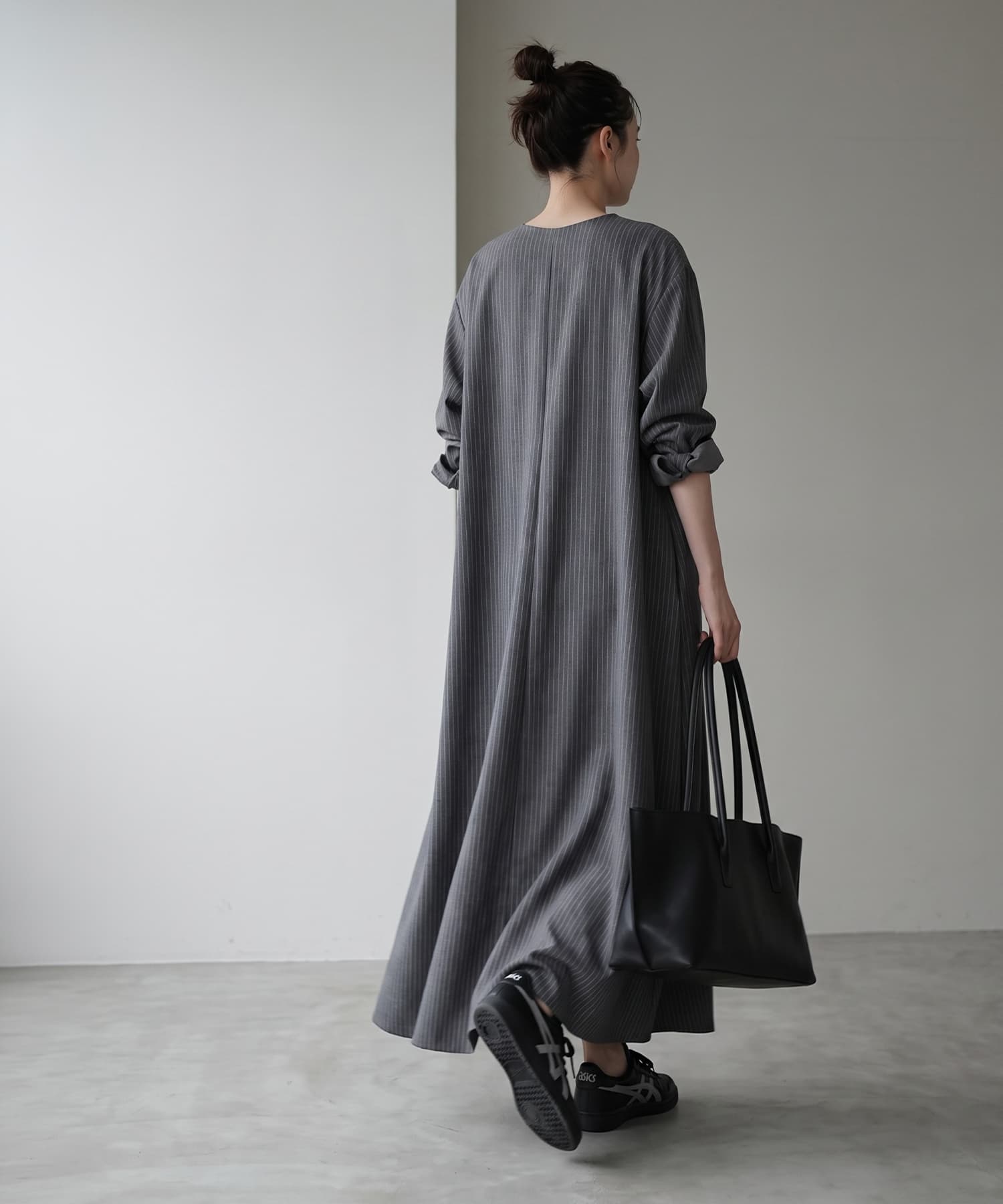 着用イメージ 170cm ネイビー Long