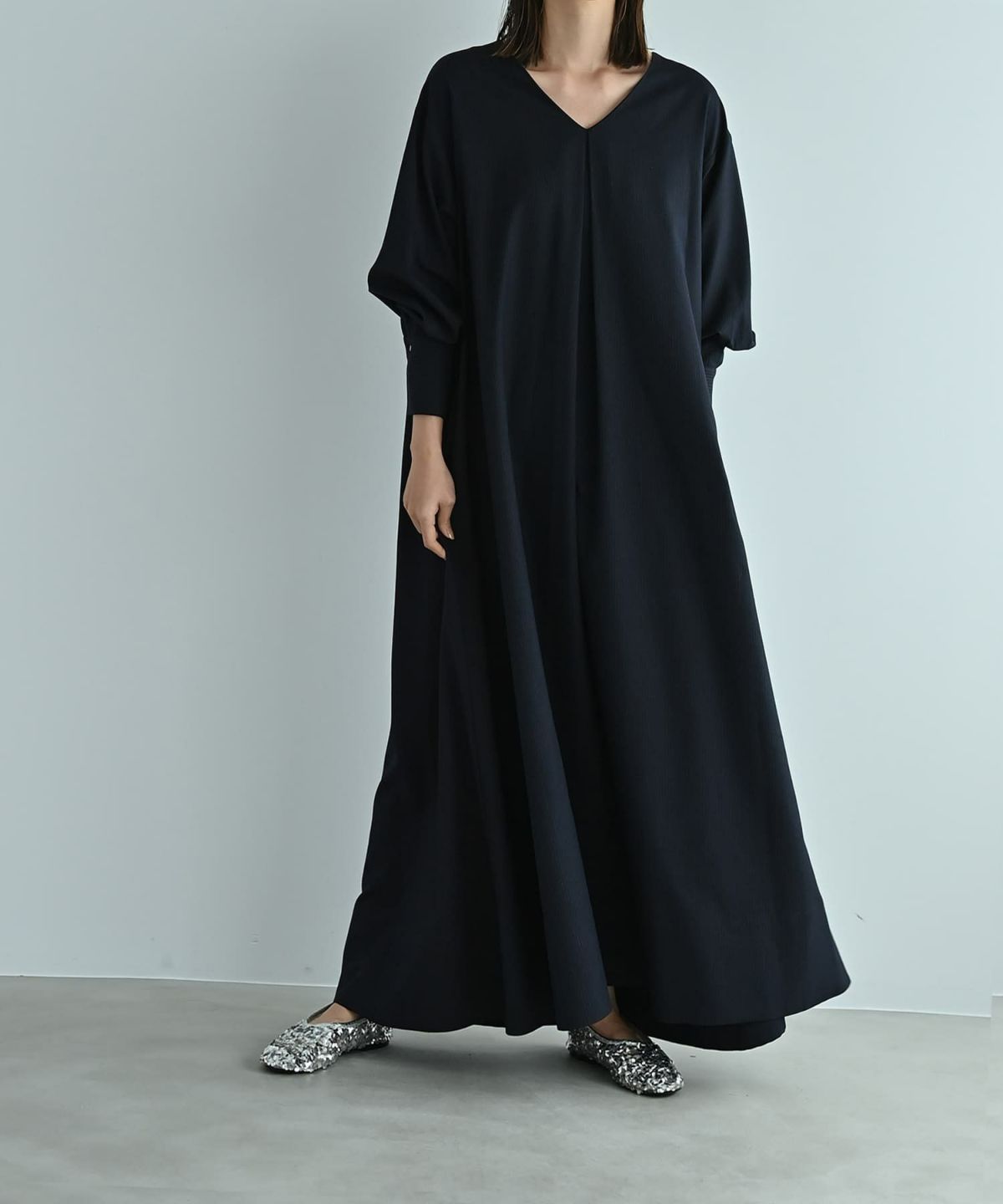 着用イメージ 170cm ネイビー Long