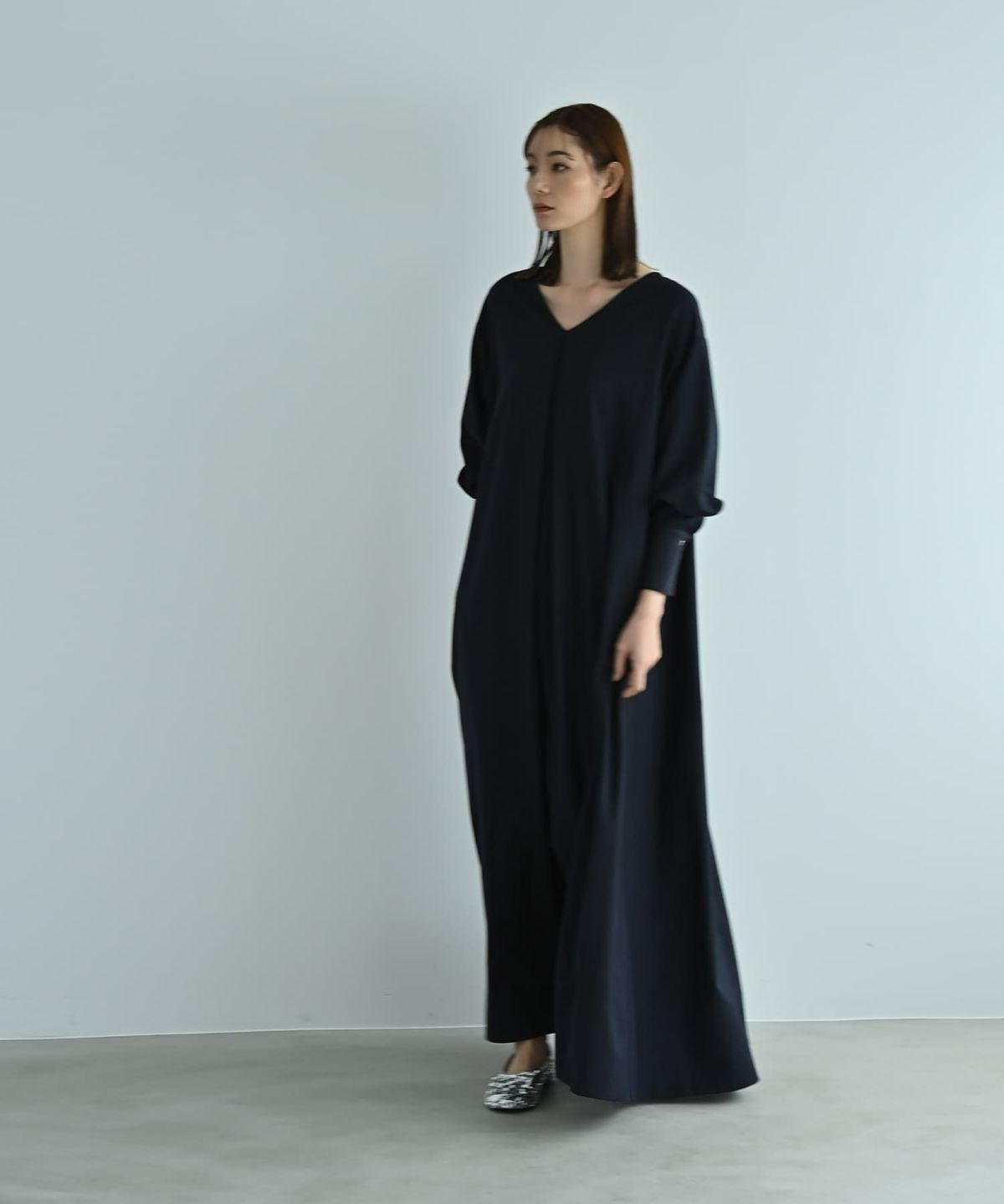 ネイビー着用イメージ 170cm ネイビー Long