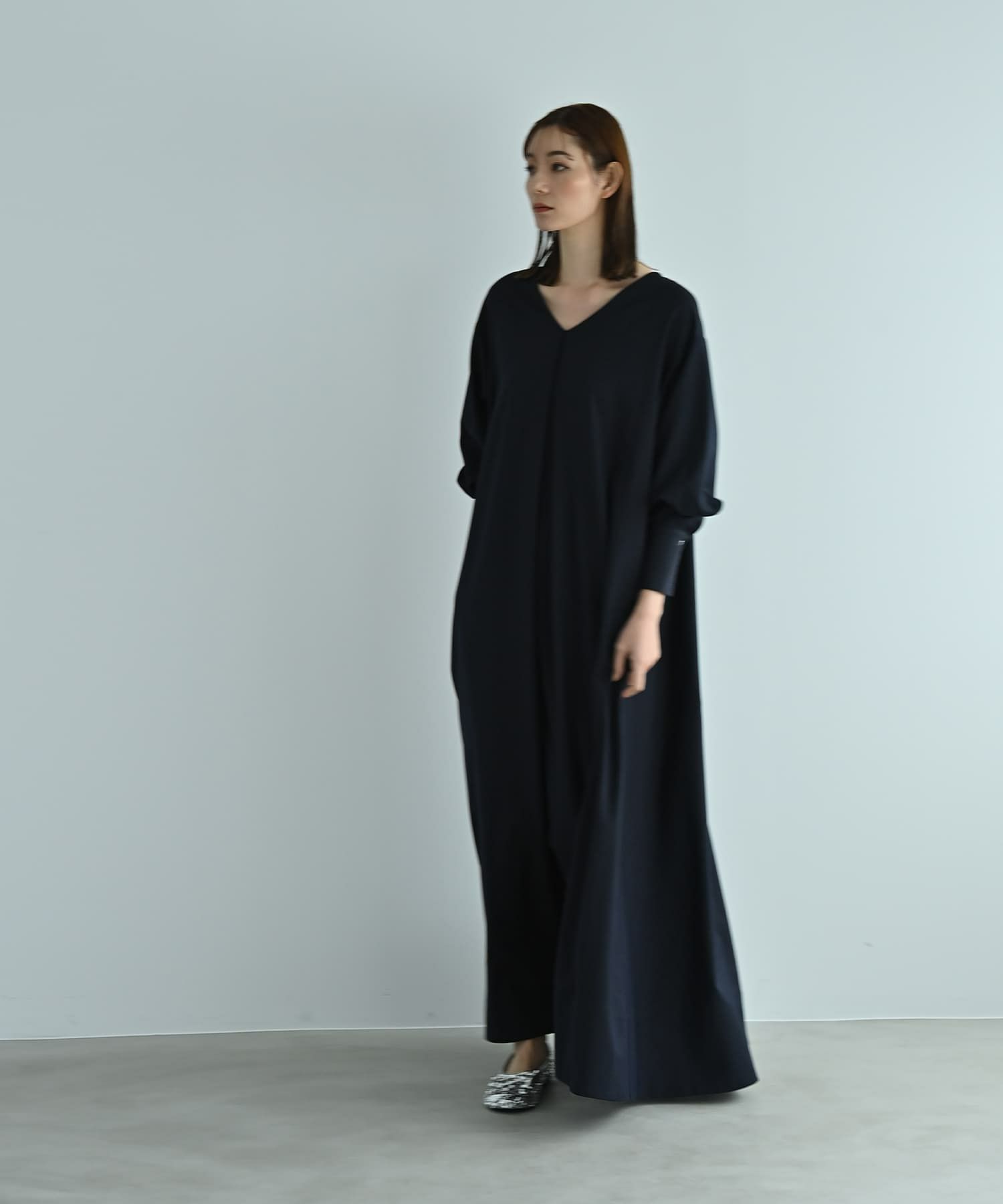 ネイビー着用イメージ 170cm ネイビー Long