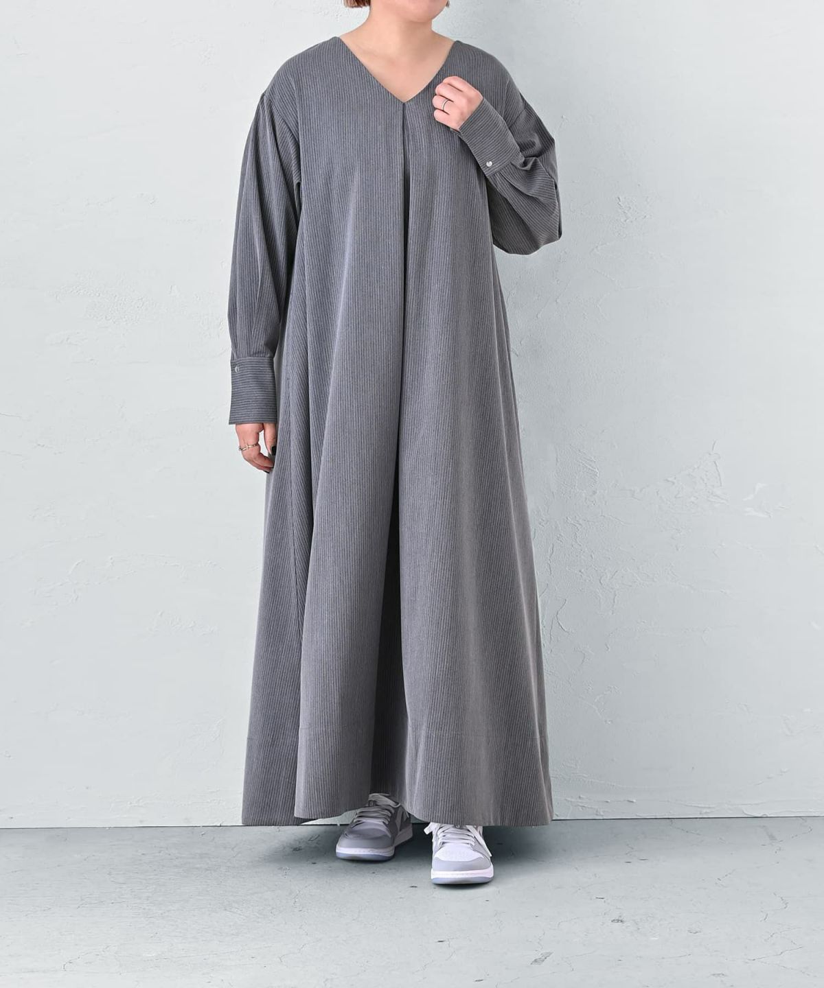 着用イメージ 163cm グレー Regular