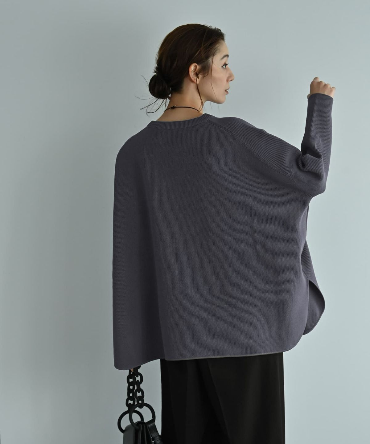 着用イメージ 170cm ブルーグレー