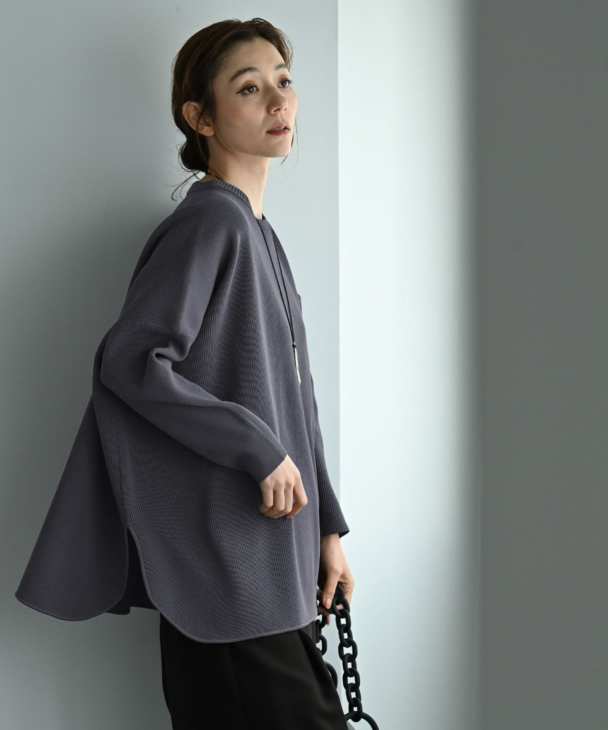 着用イメージ 170cm ブルーグレー