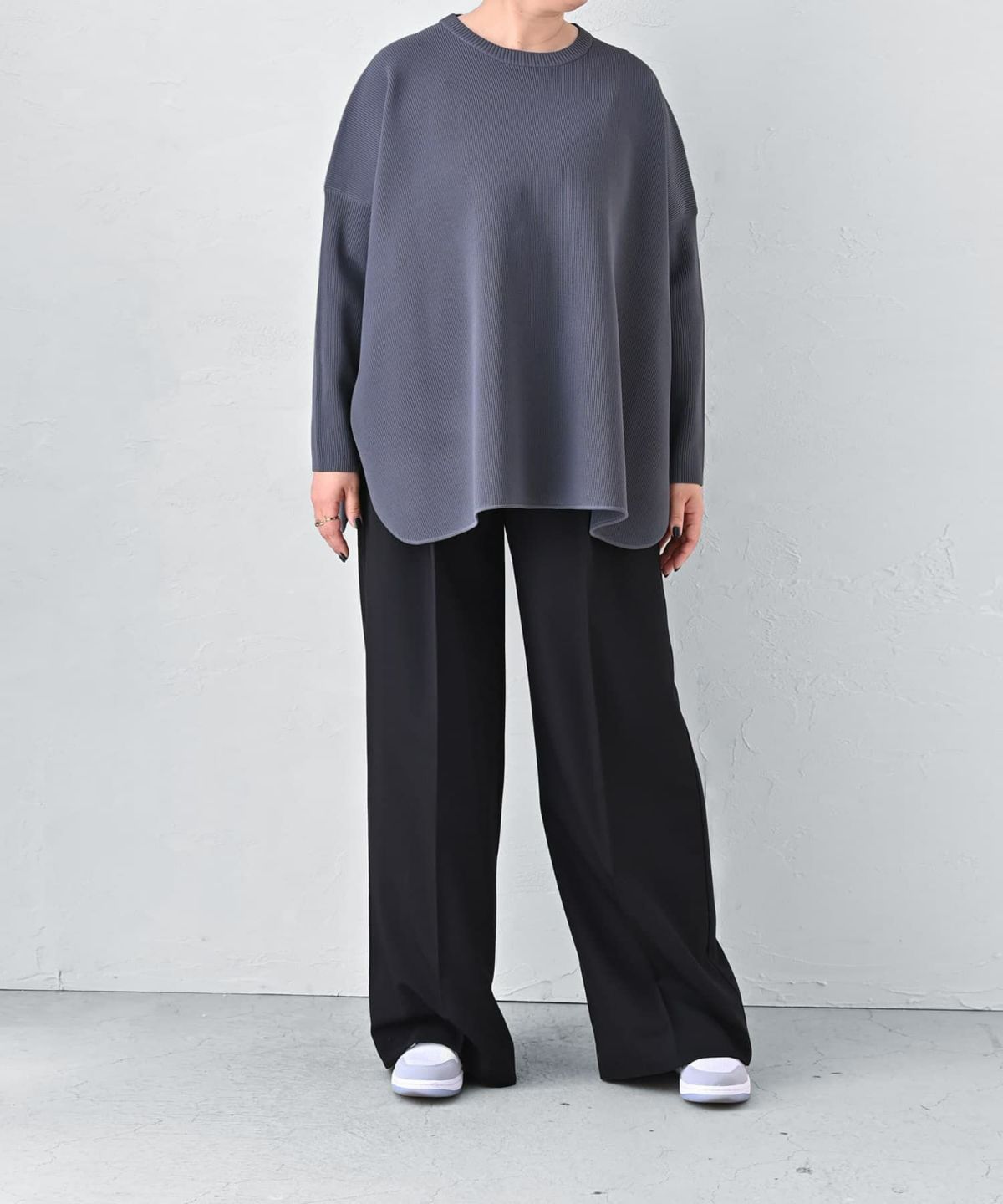 着用イメージ 163cm ブルーグレー
