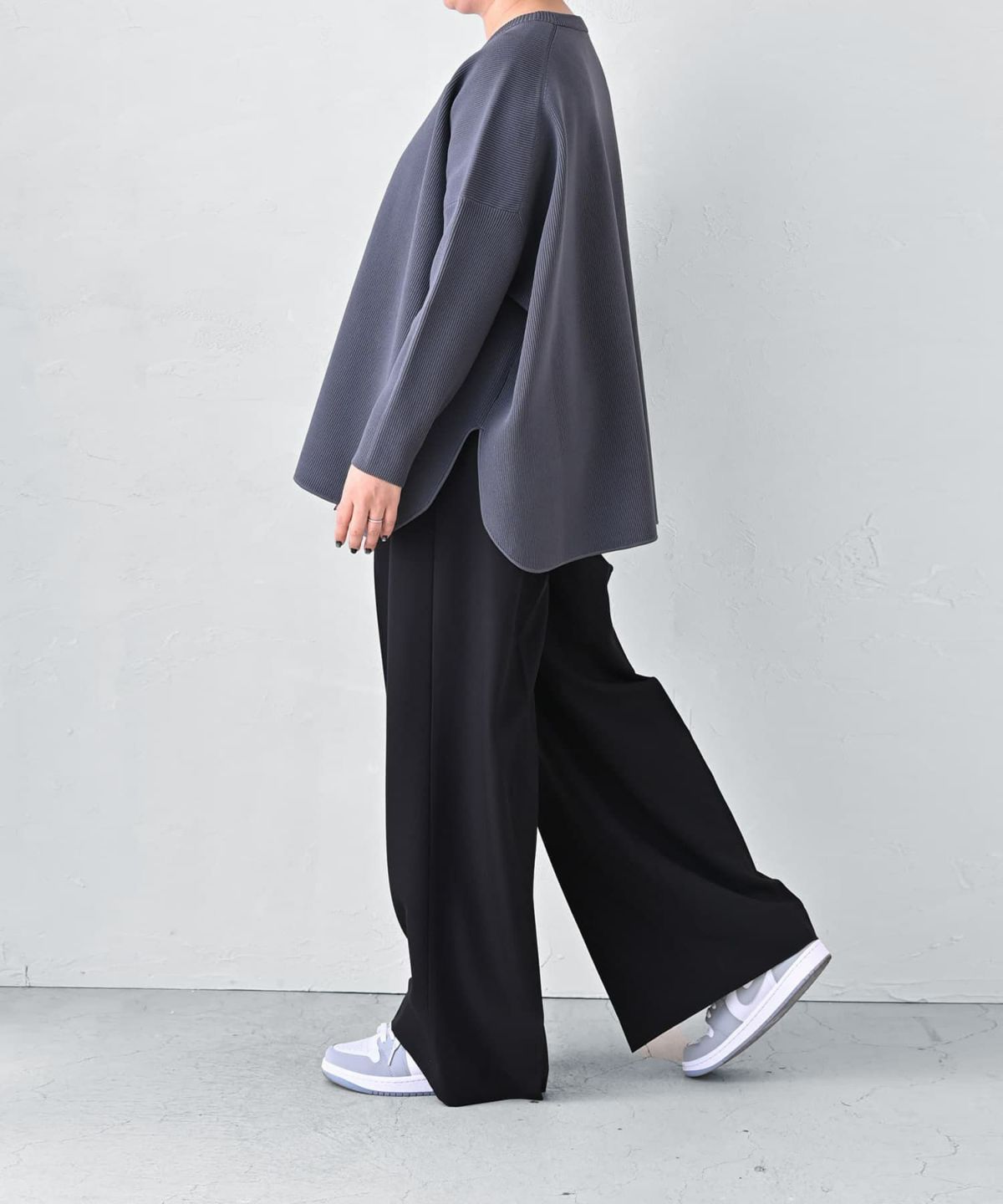 着用イメージ 163cm ブルーグレー