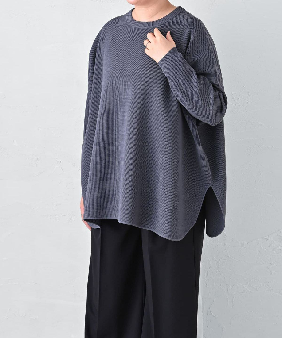 着用イメージ 163cm ブルーグレー