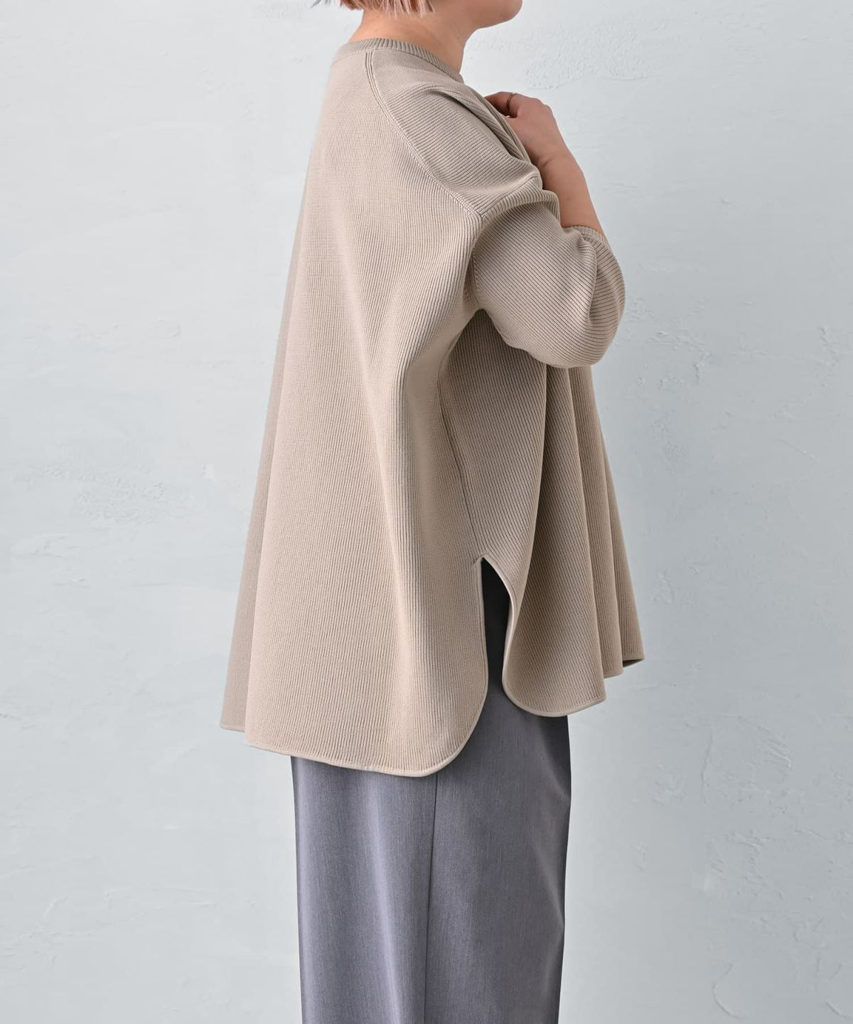 着用イメージ 163cm ベージュ