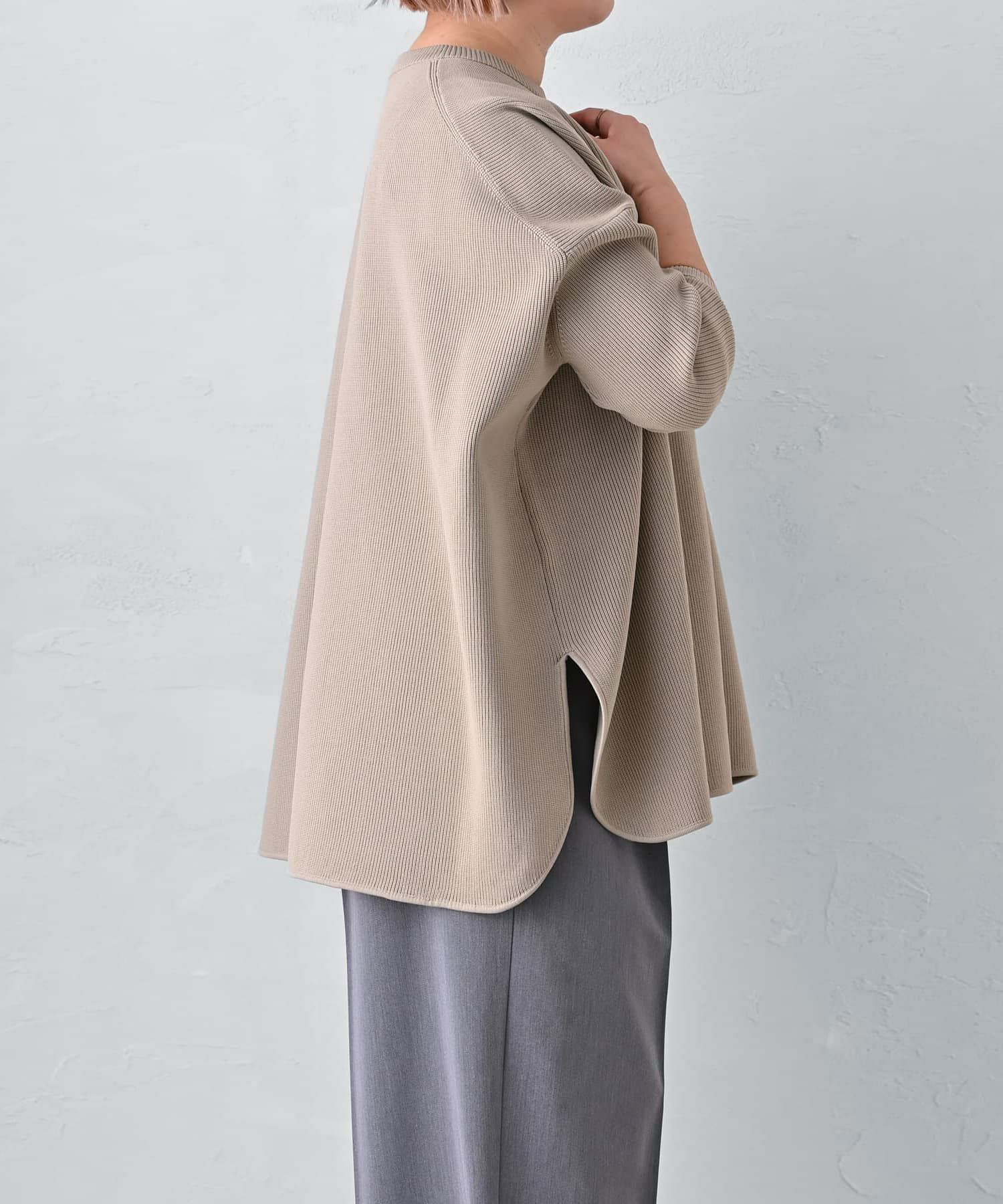 着用イメージ 163cm ベージュ