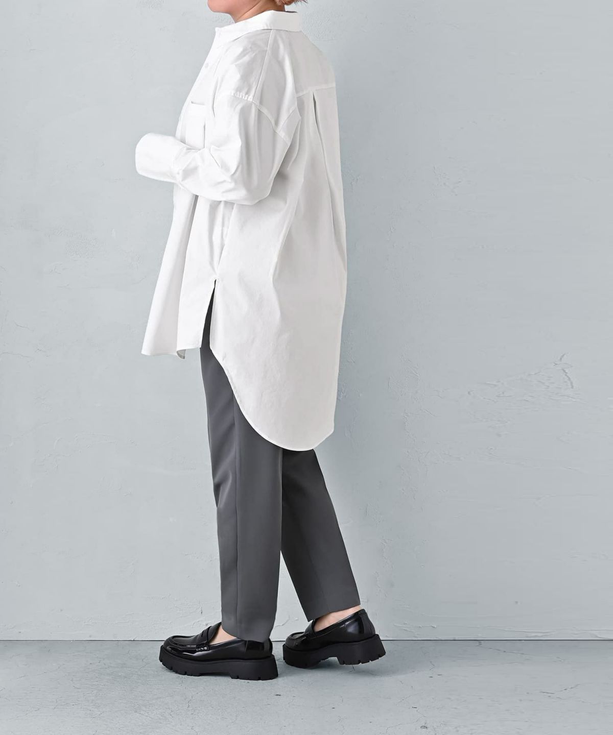 着用イメージ 163cm オフホワイト