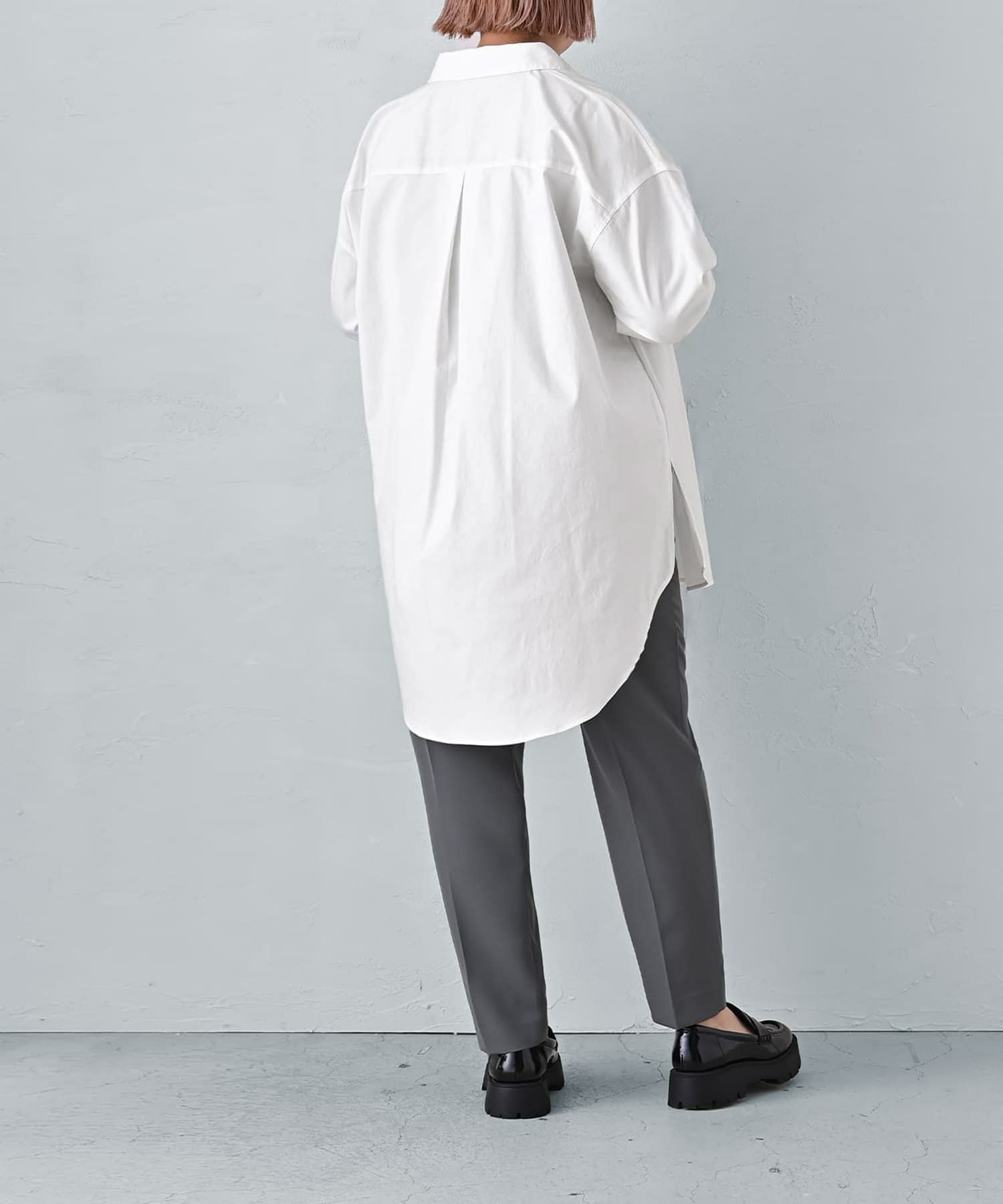 着用イメージ 163cm オフホワイト