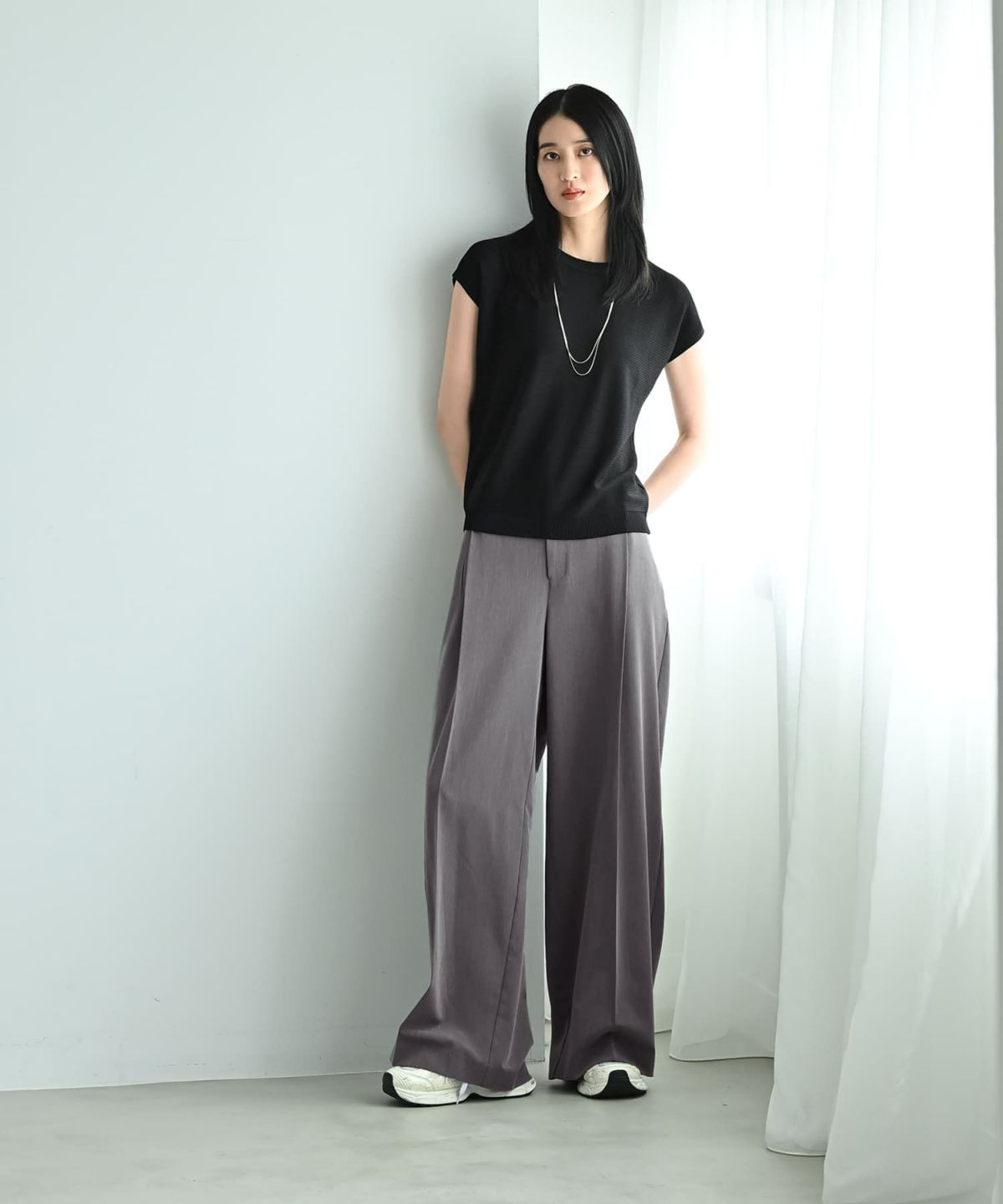 着用イメージ 170cm グレー