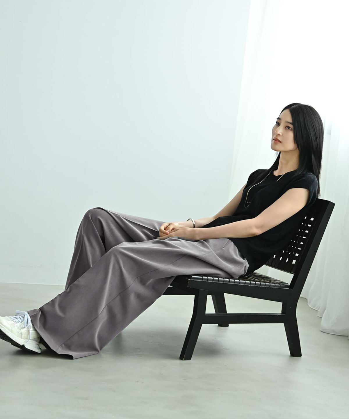 着用イメージ 170cm グレー