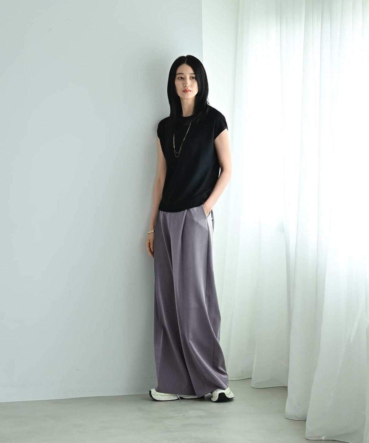 着用イメージ 170cm グレー