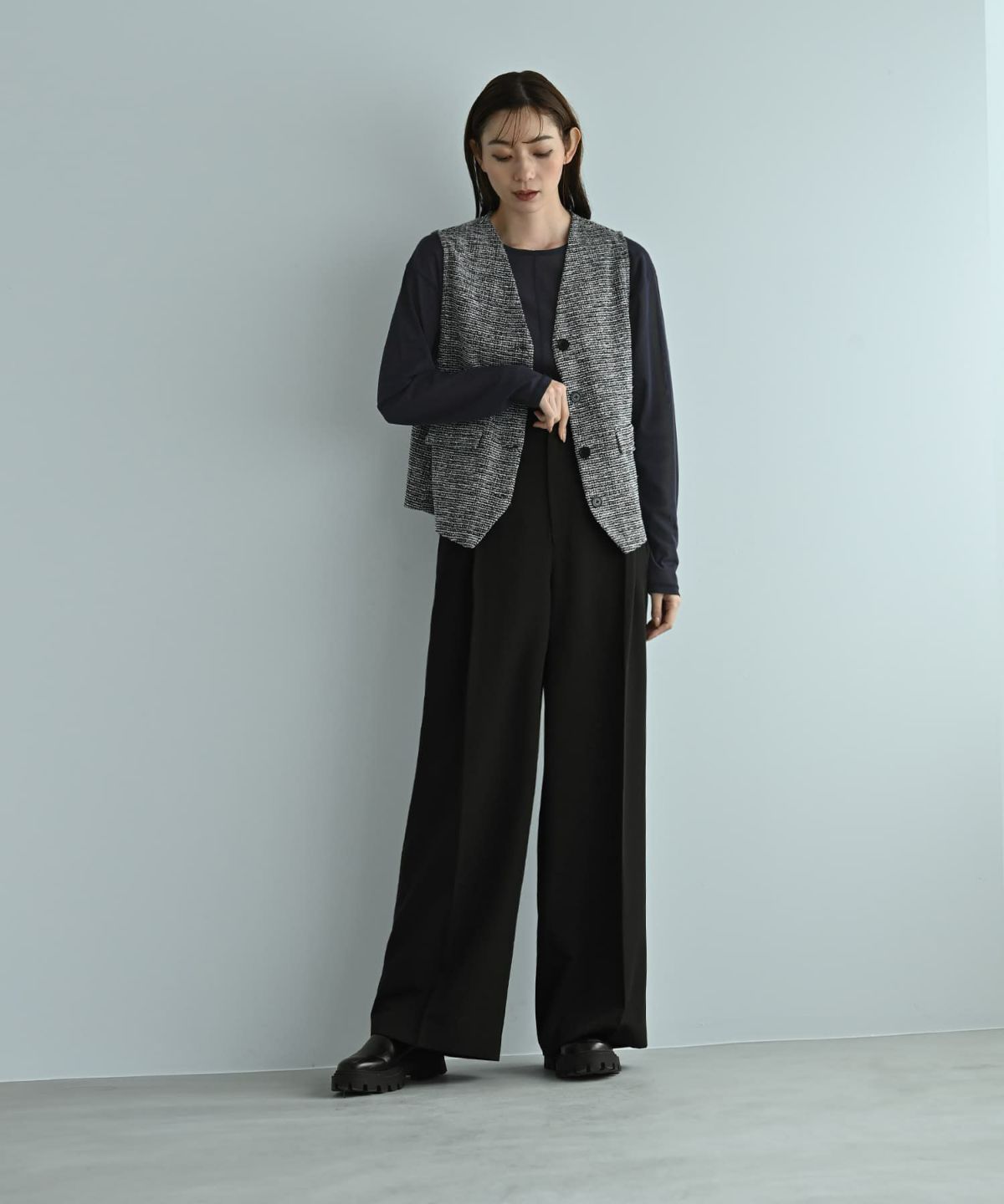 着用イメージ 170cm ブラック