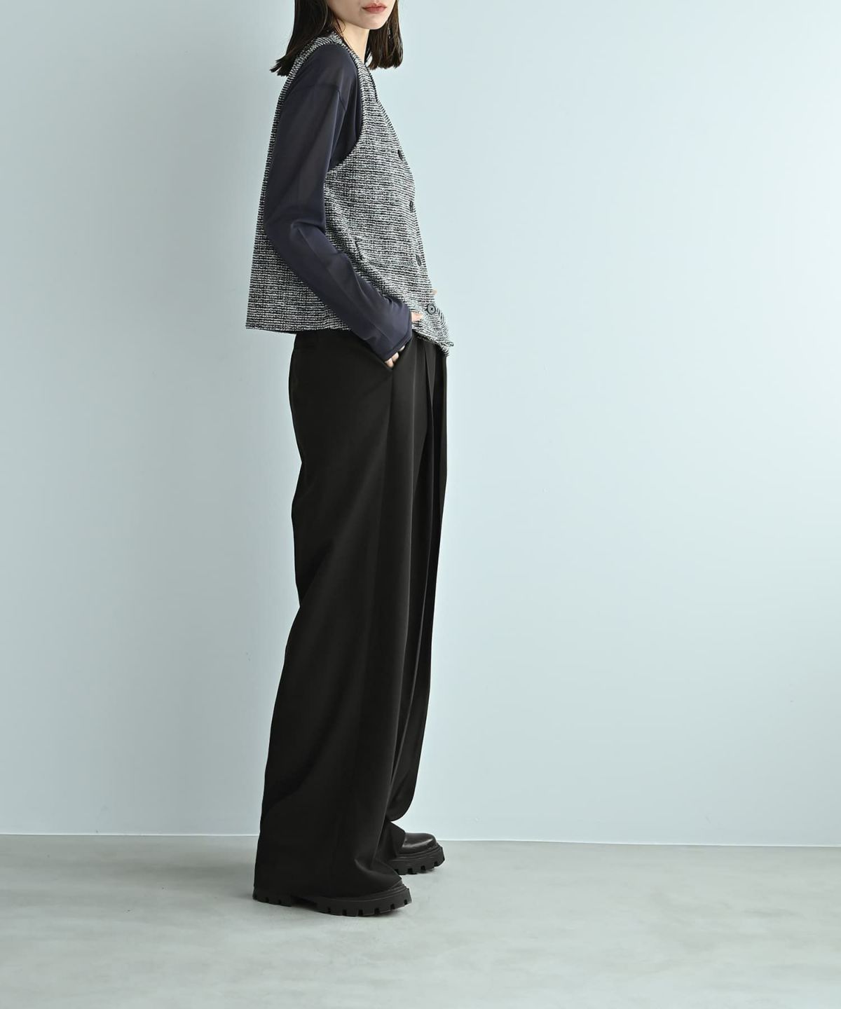 着用イメージ 170cm ブラック