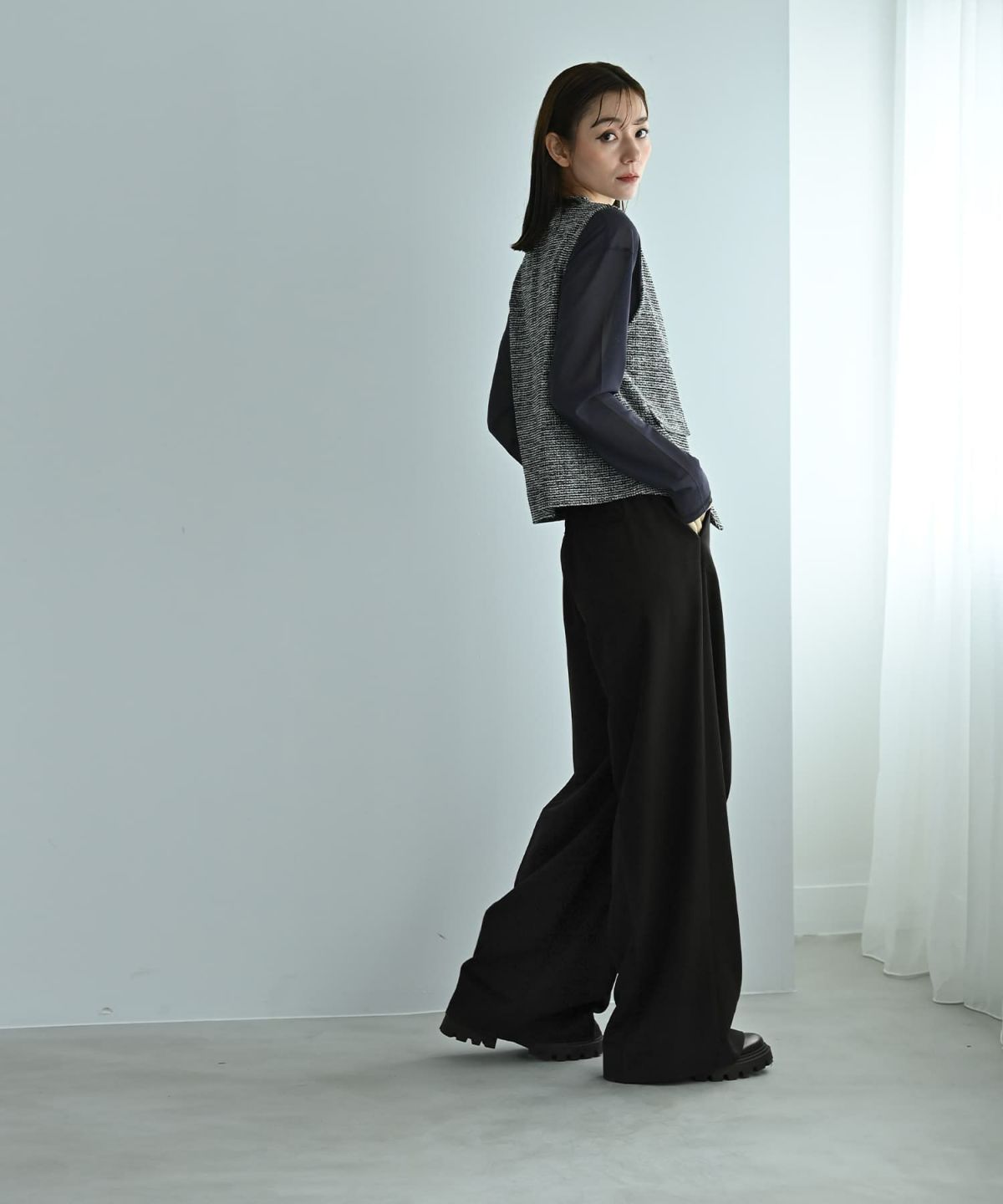 着用イメージ 170cm ブラック