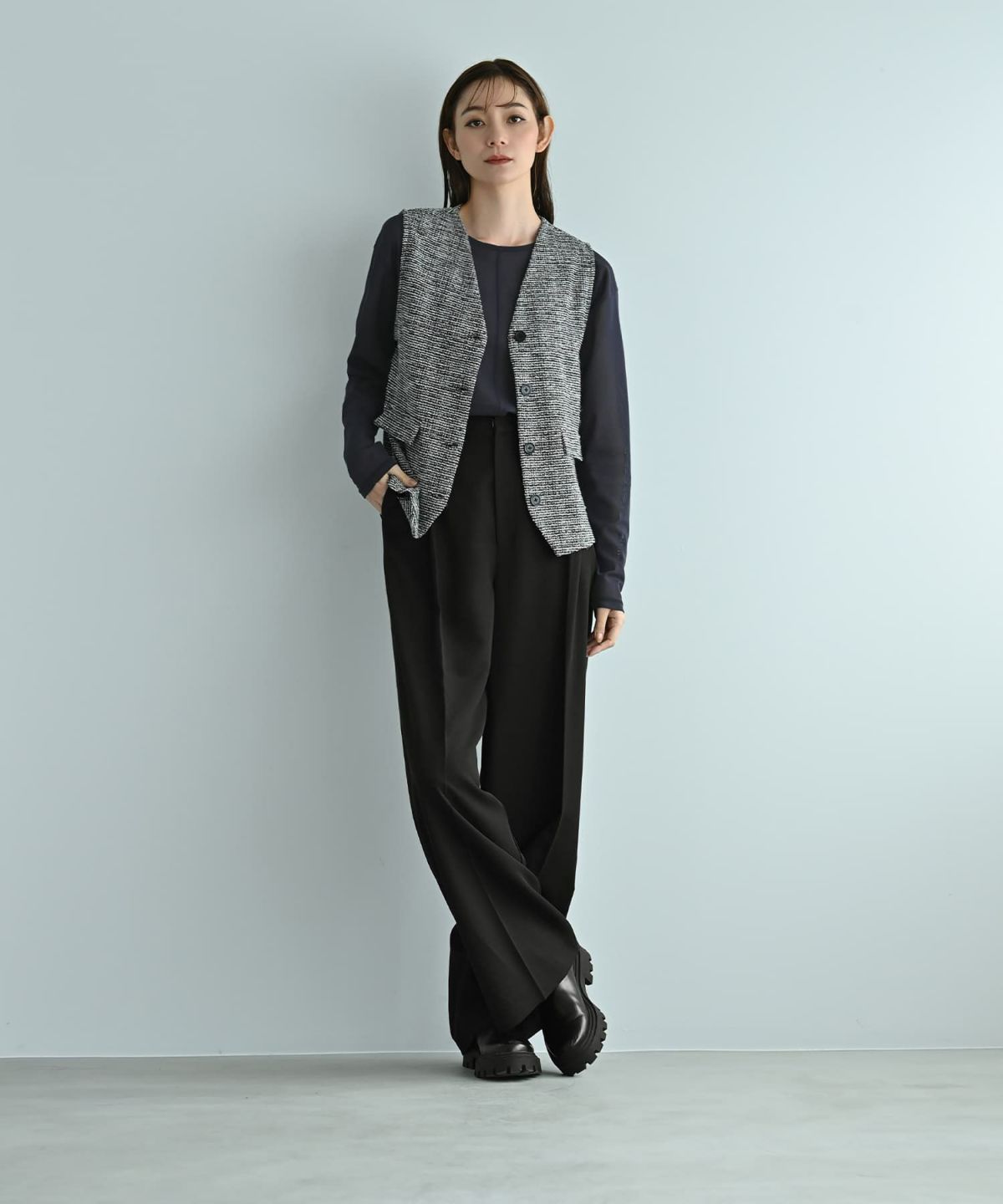 着用イメージ 170cm ブラック