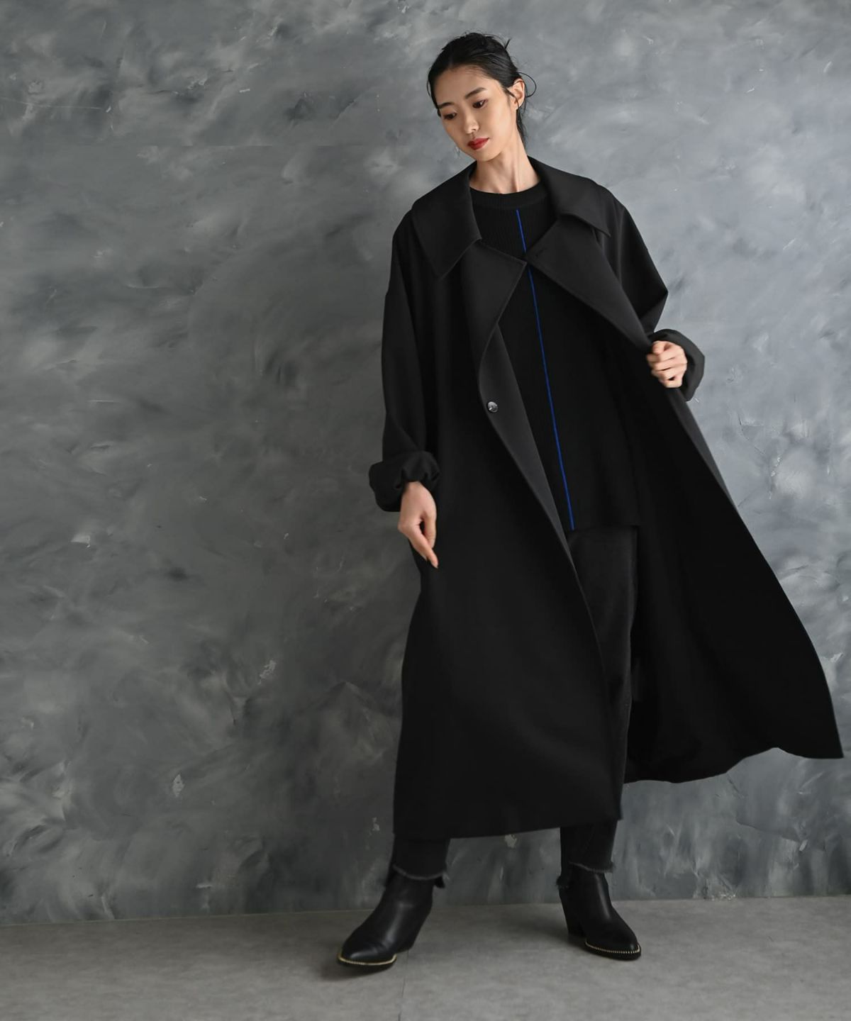 着用イメージ 175cm ブラック