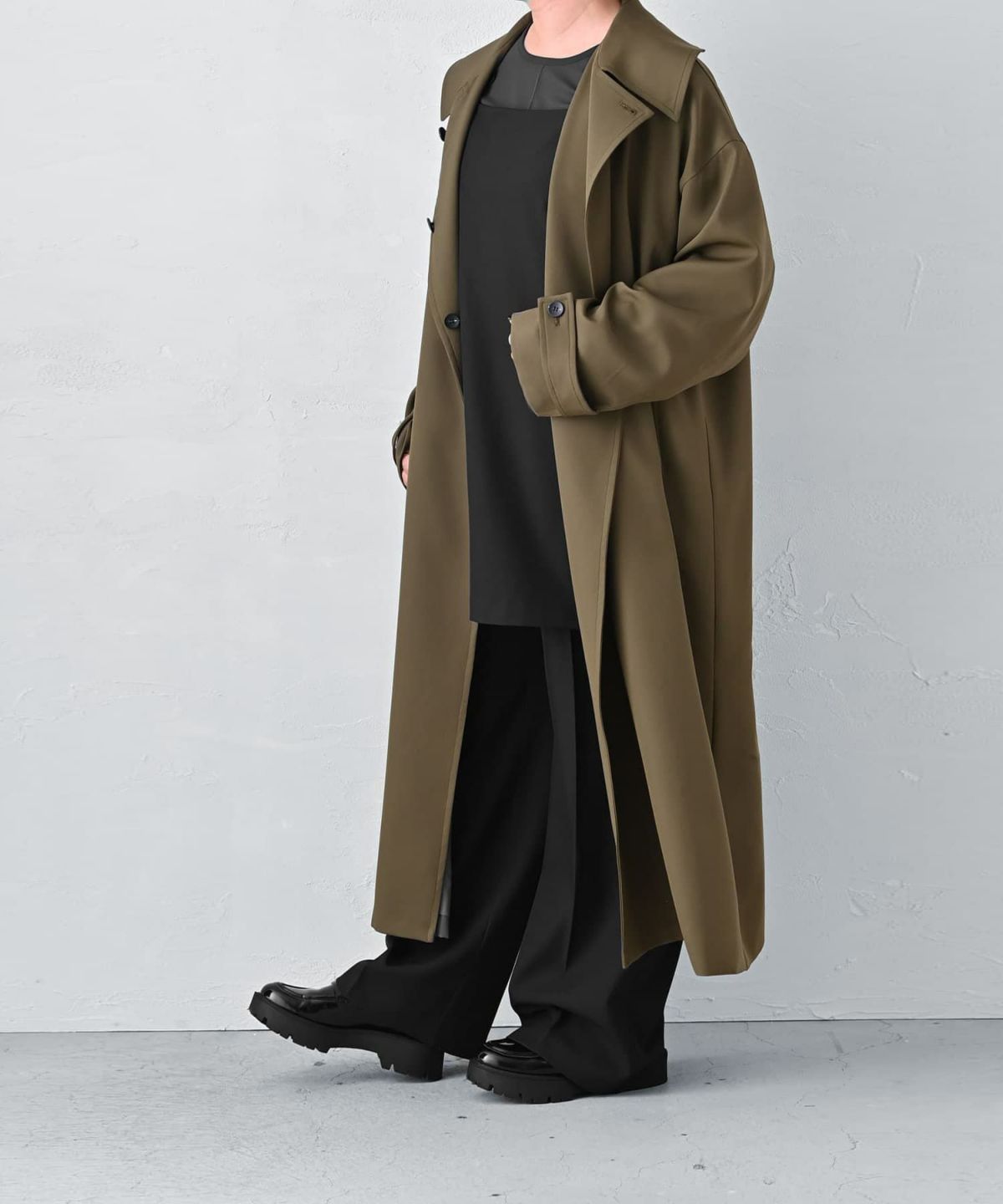 着用イメージ 163cm カーキ