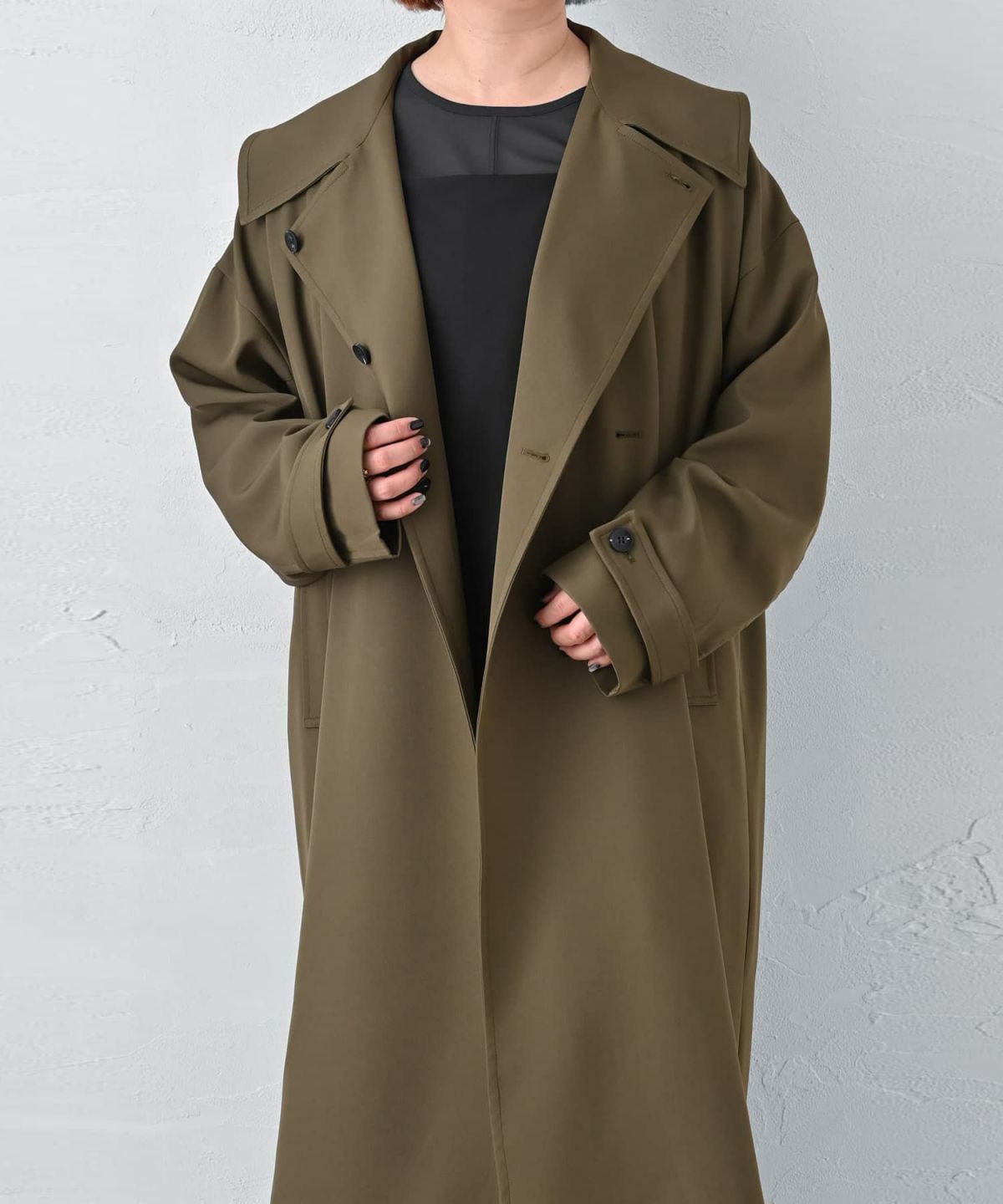 着用イメージ 163cm カーキ