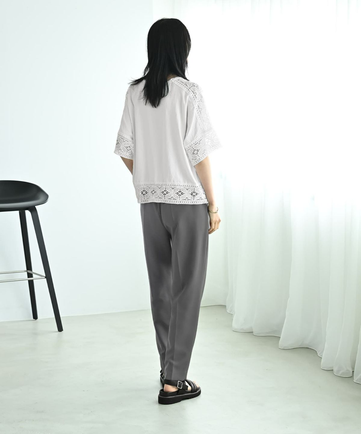 着用イメージ 170cm グレー