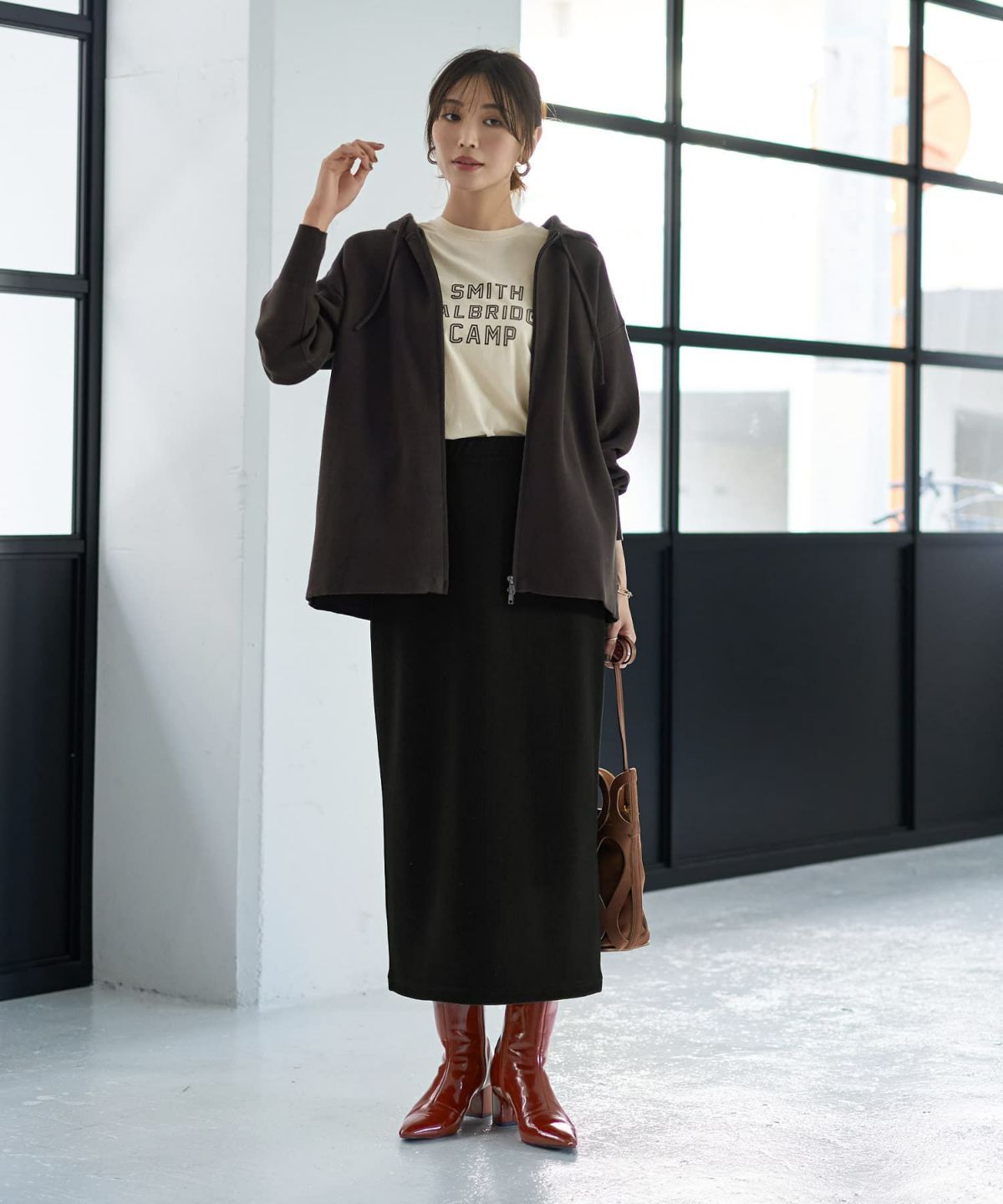 着用イメージ 166cm ブラック 02サイズ