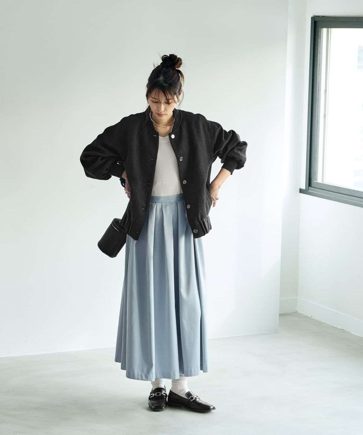 着用イメージ 168cm ブラック