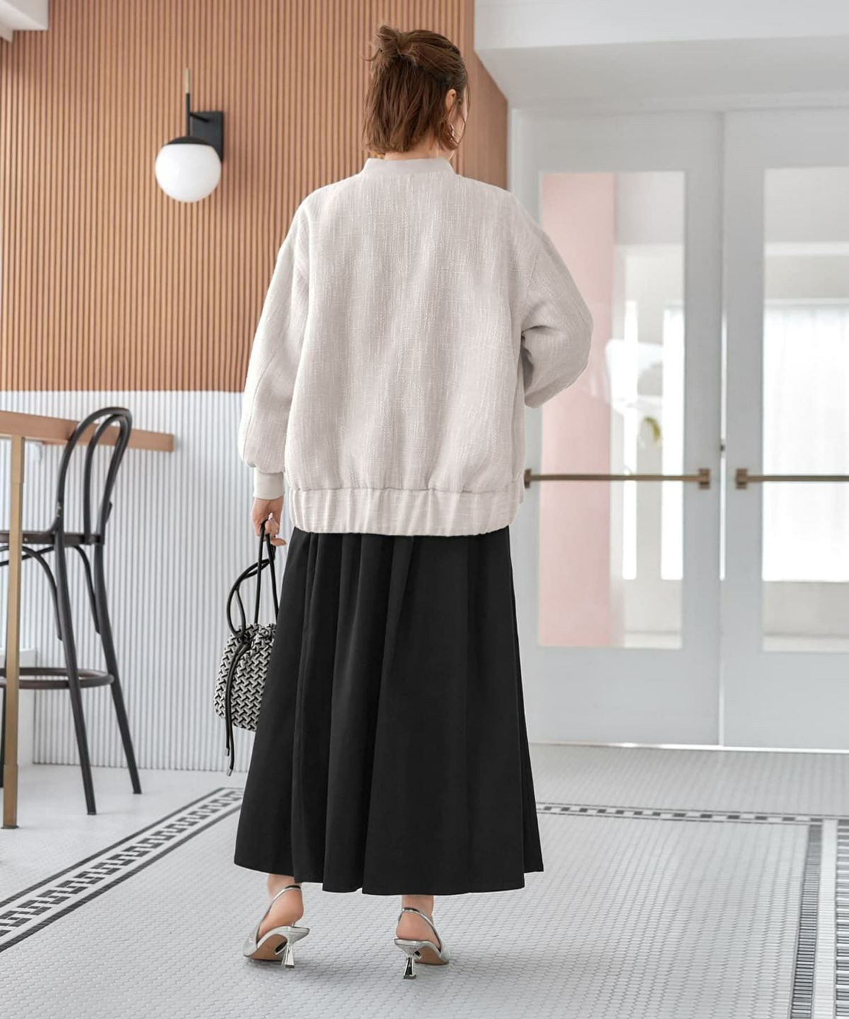 着用イメージ 166cm プラチナミックス